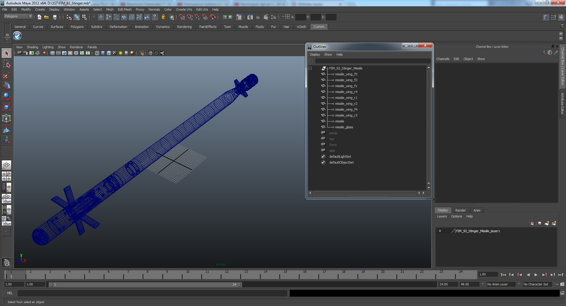 FIM 92 Stinger Missile 3D