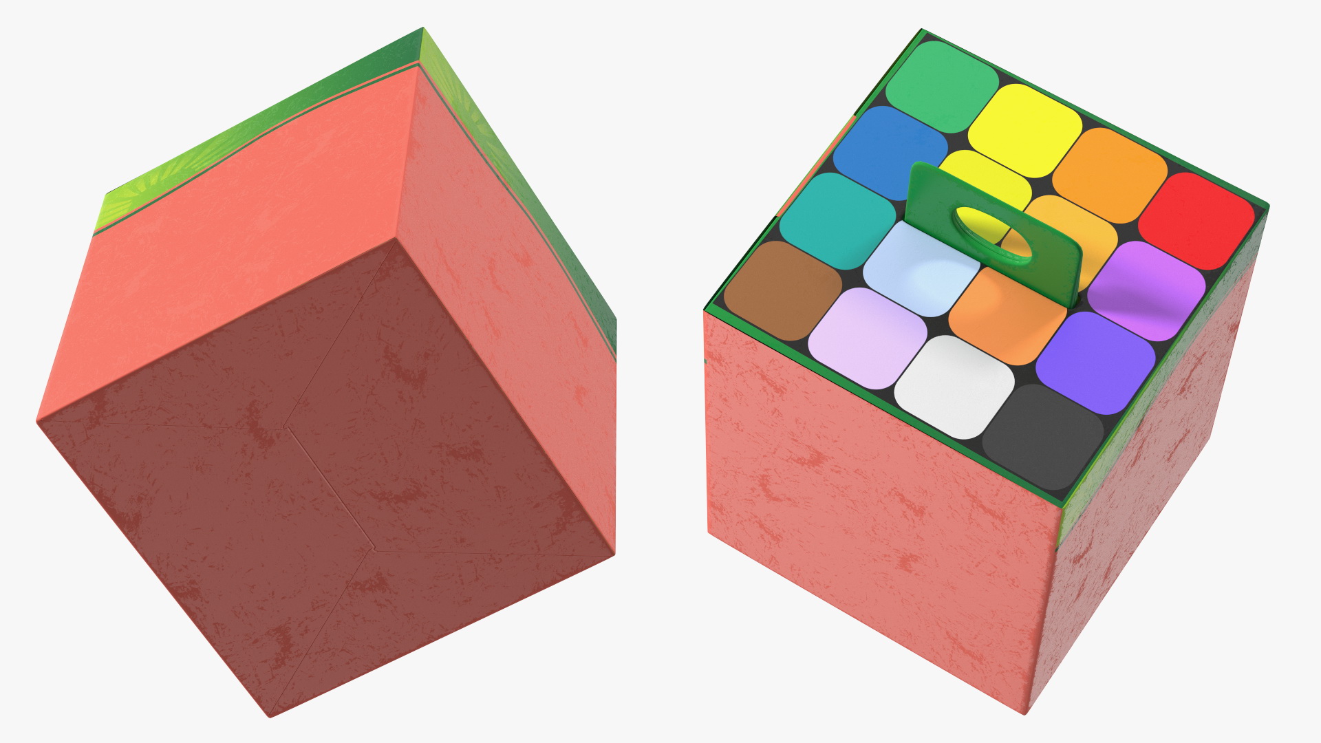 Colored Sidewalk Chalk 3D