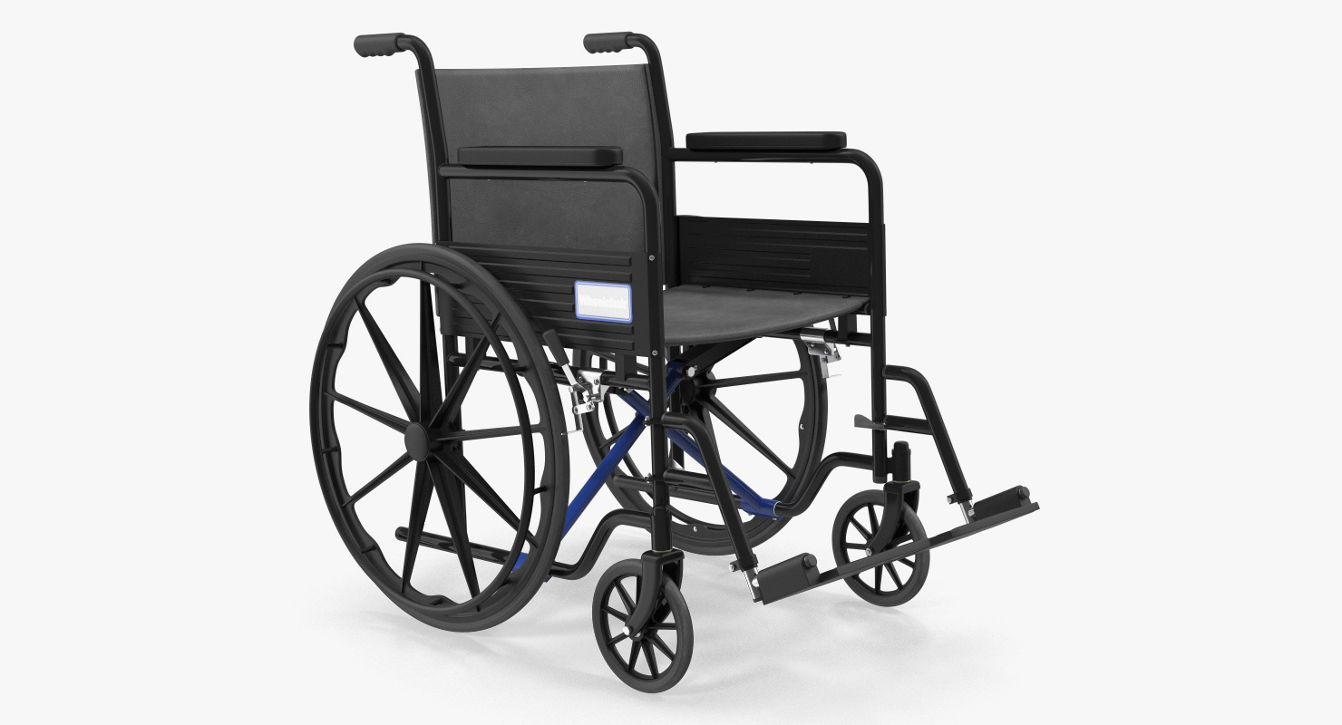 3D model Wheelchair at Hydraulic Lift Rigged