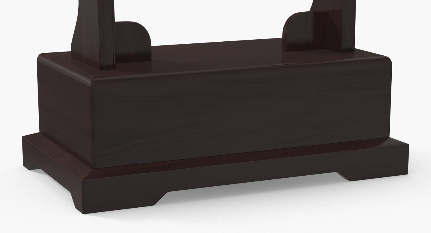 Double Katana Stand with Drawer