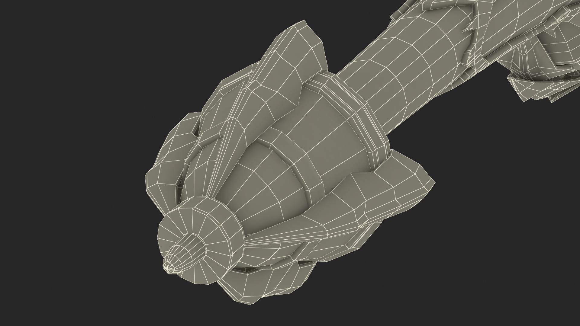 3D model Orange Futuristic Sword with Thorns
