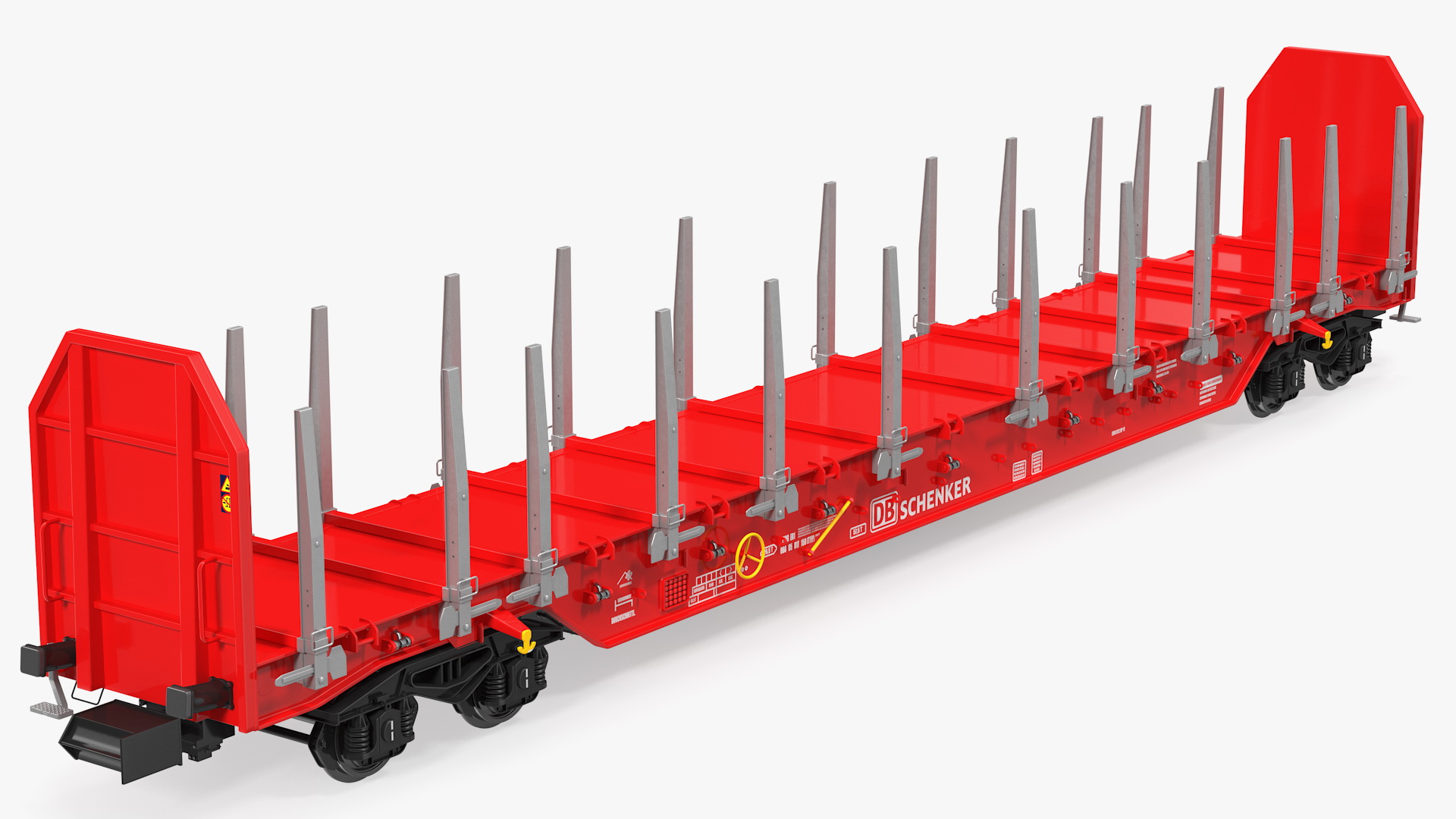 Rnoos 644 New Stake Wagon with Big Logs 3D model