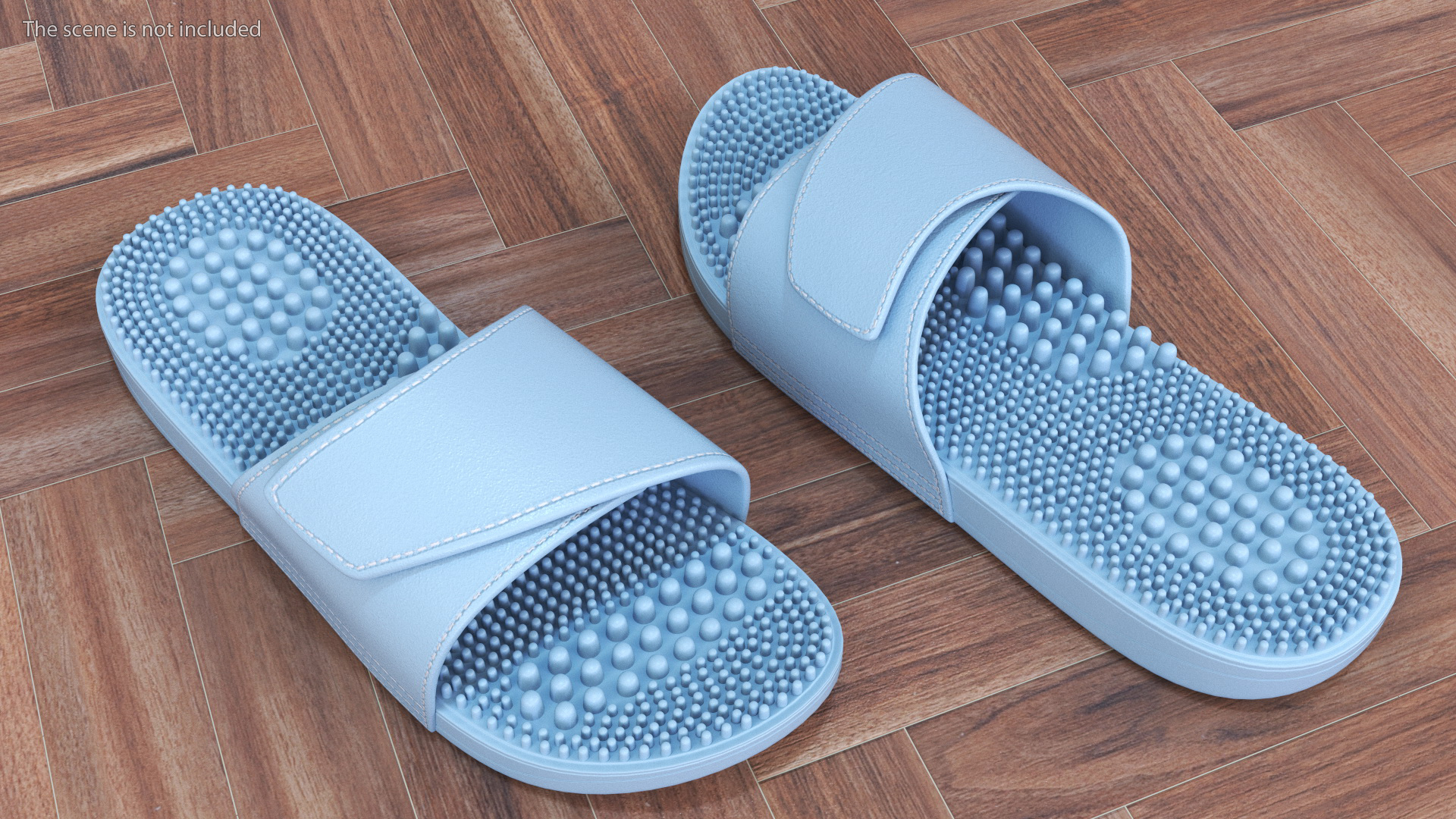 3D Acupressure Massage Slippers Blue model
