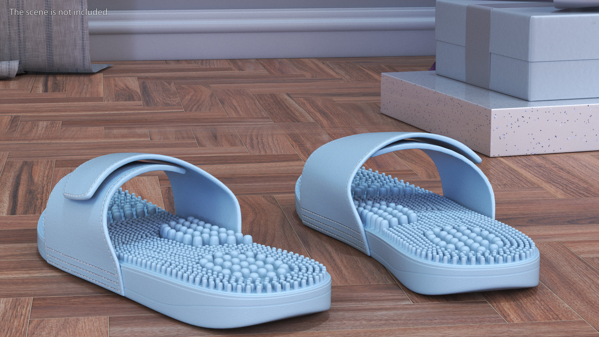3D Acupressure Massage Slippers Blue model