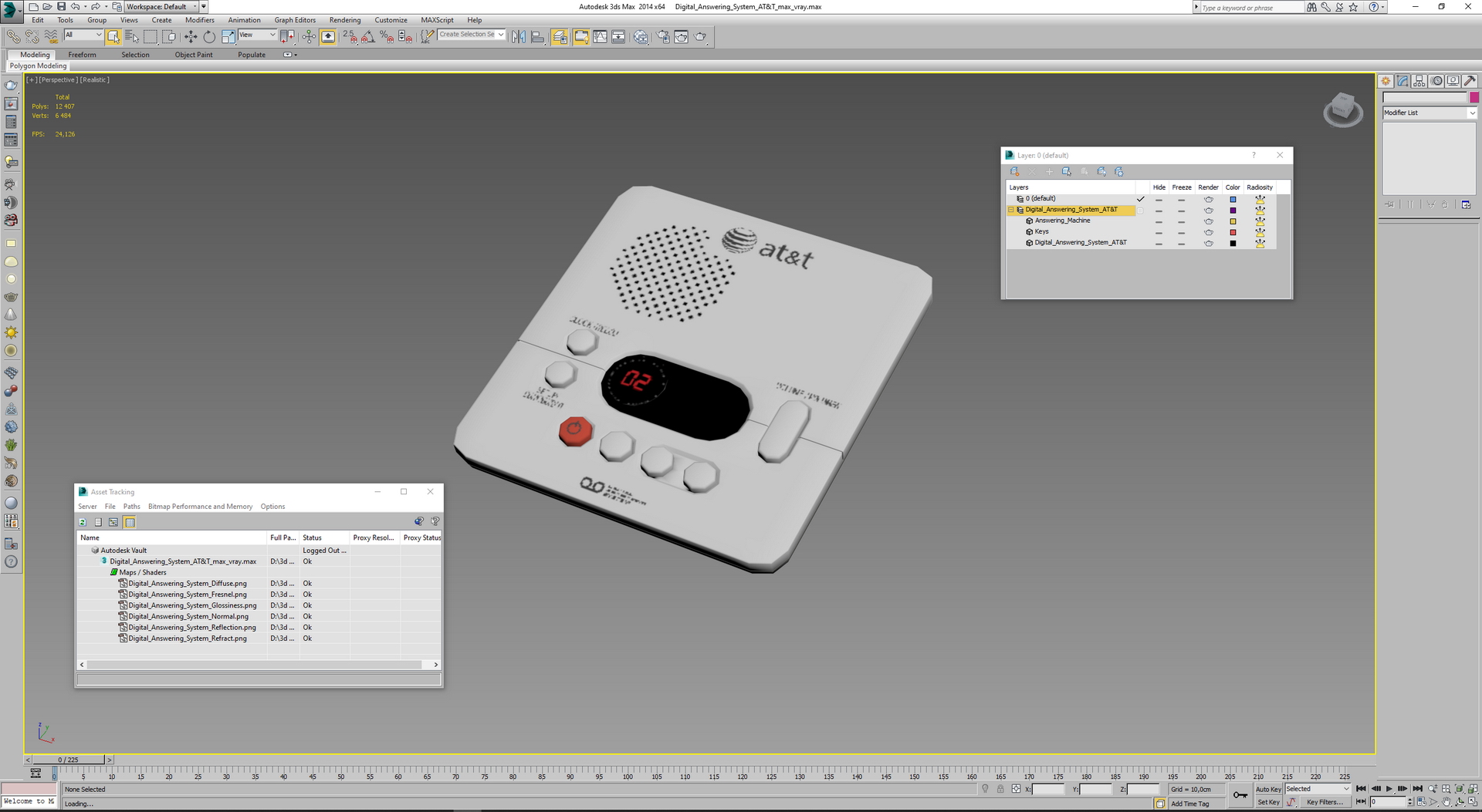 Digital Answering System AT&T 3D model
