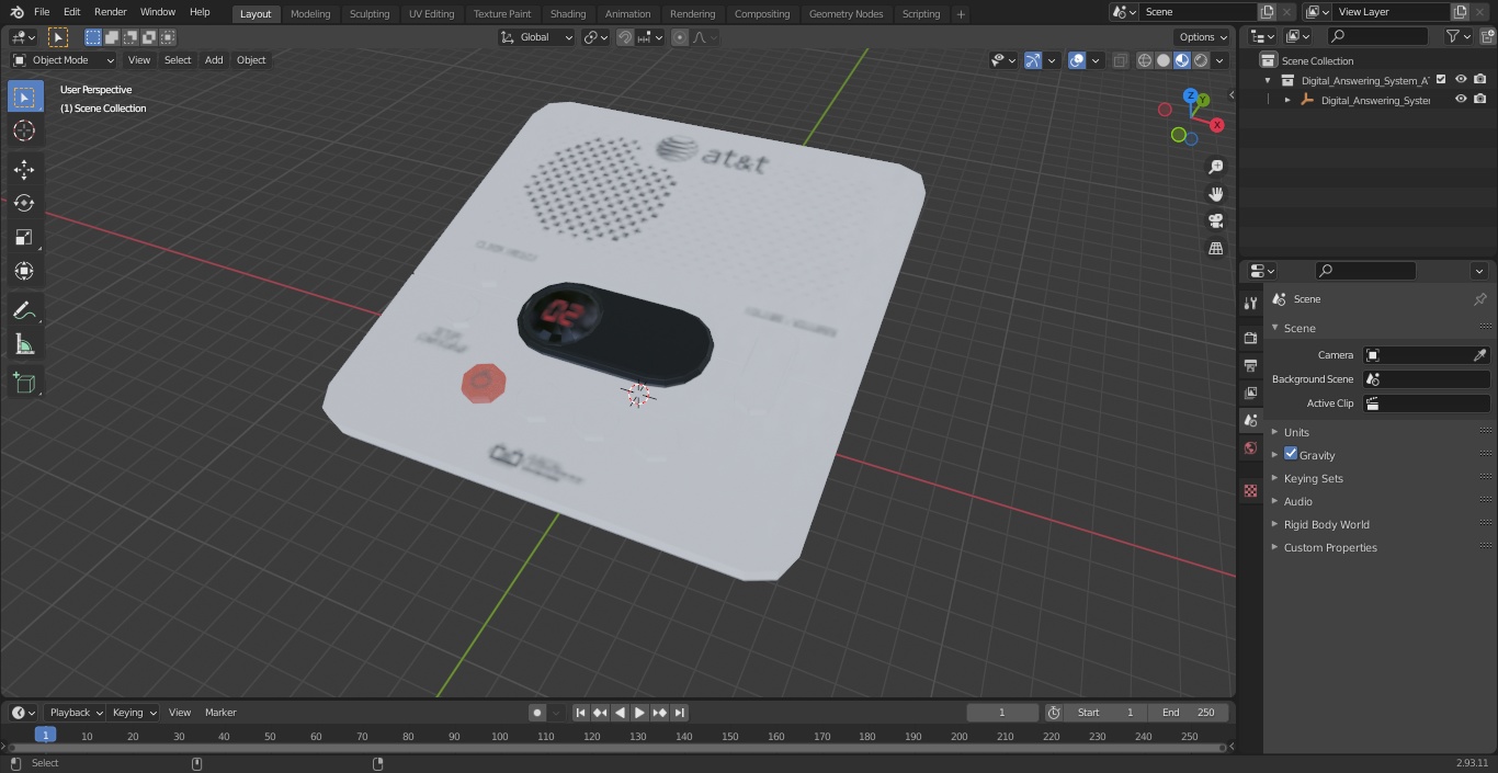 Digital Answering System AT&T 3D model
