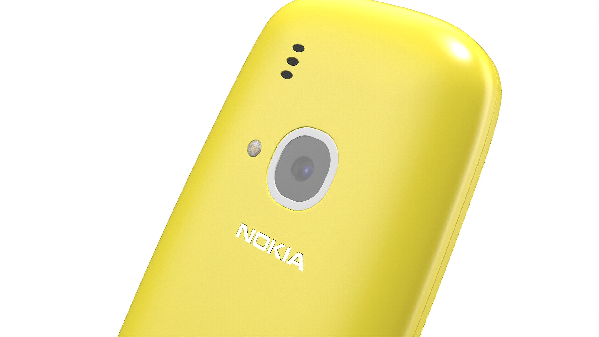 3D Yellow Nokia 3310 New Lights On
