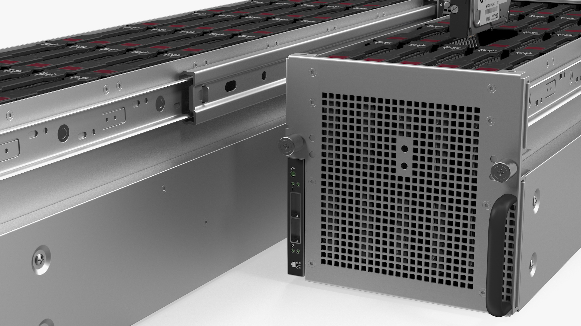 3D HPE Cloudline CL5200 Server with SATA HDD Rigged model