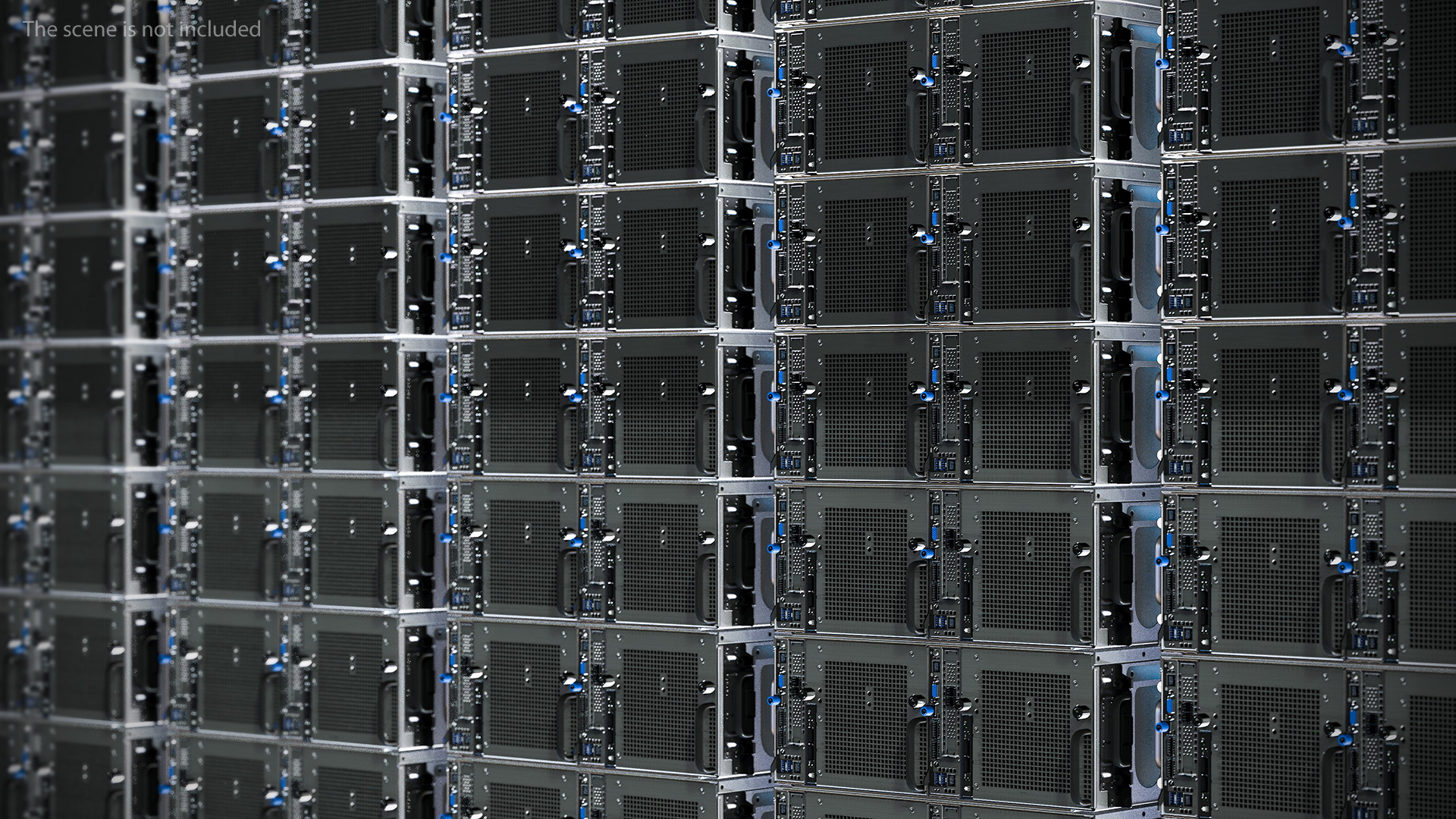 3D HPE Cloudline CL5200 Server with SATA HDD Rigged model