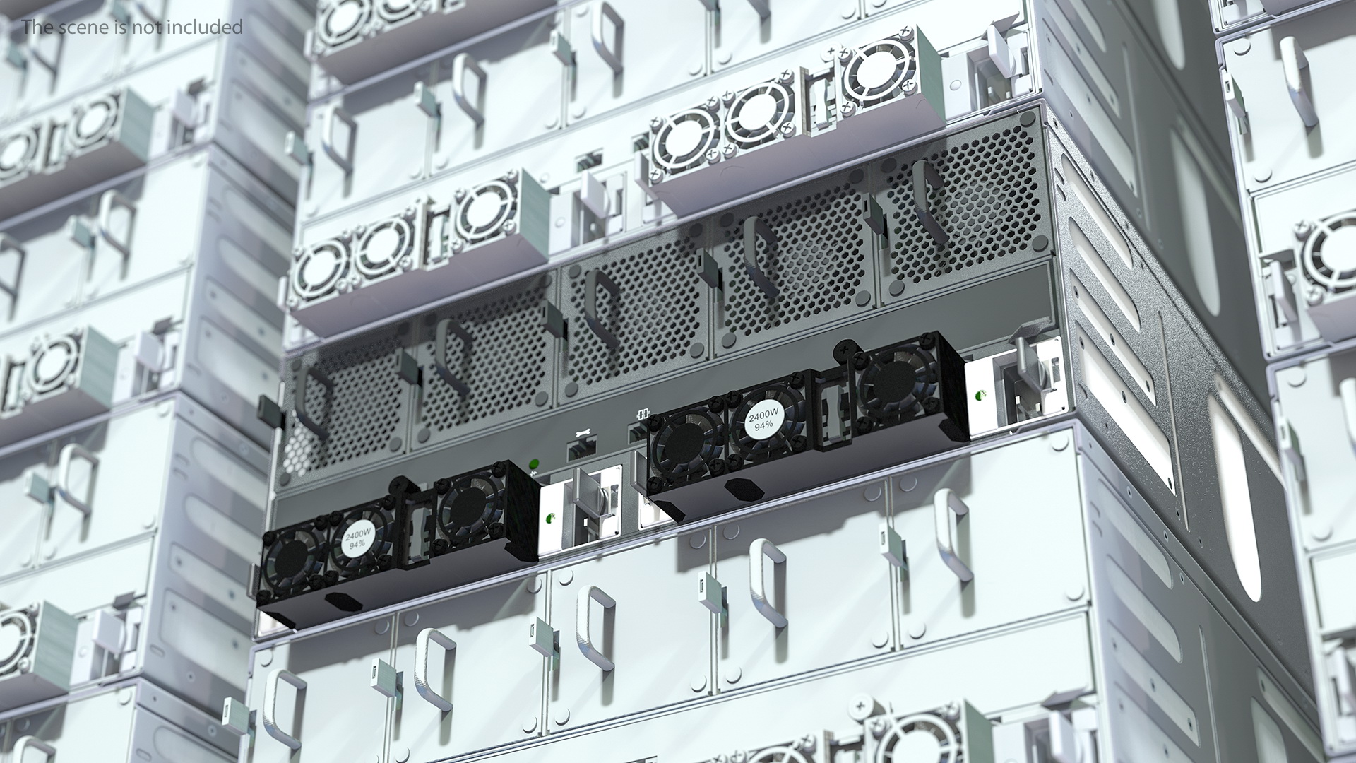 3D HPE Cloudline CL5200 Server with SATA HDD Rigged model