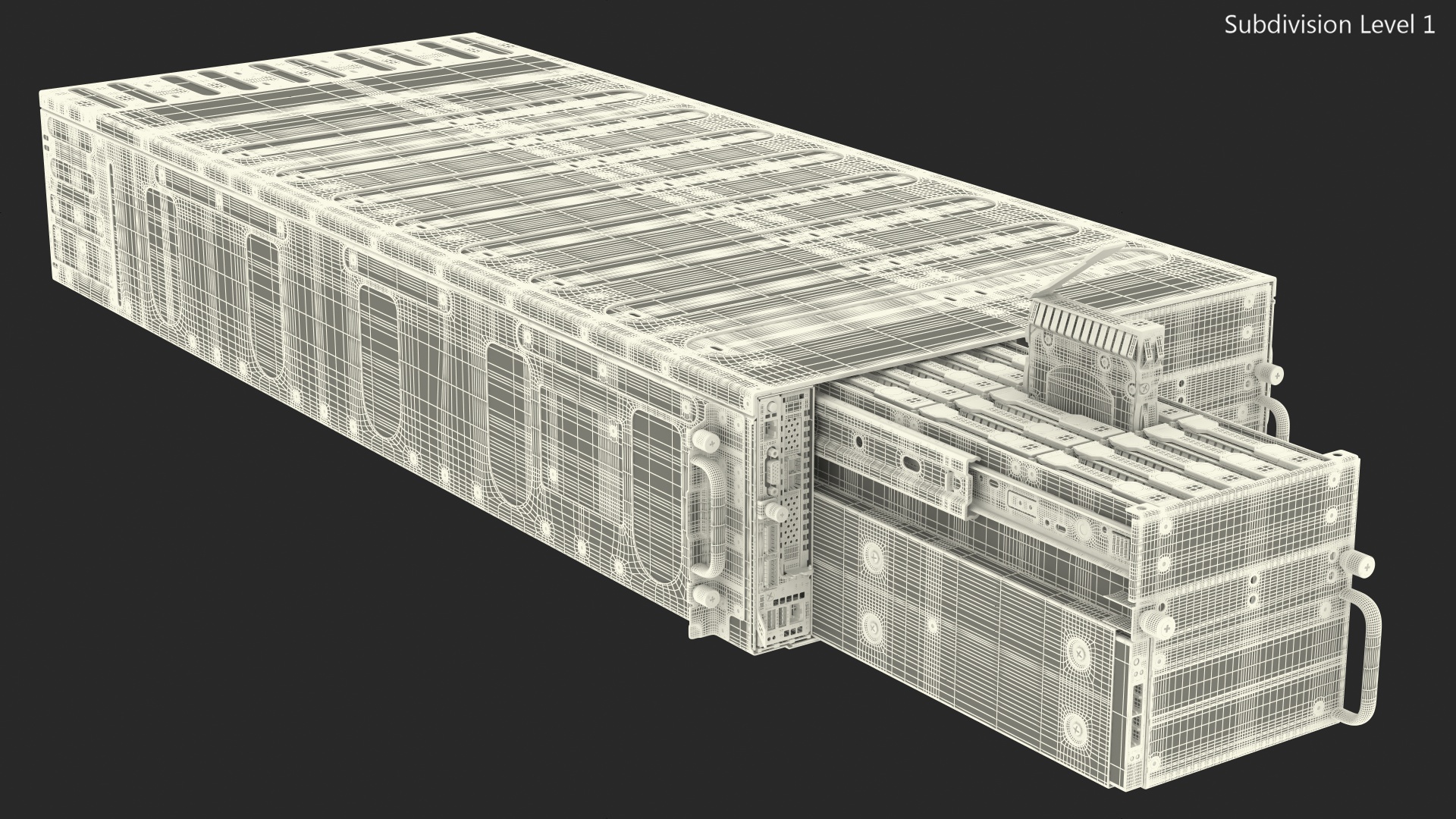 3D HPE Cloudline CL5200 Server with SATA HDD Rigged model