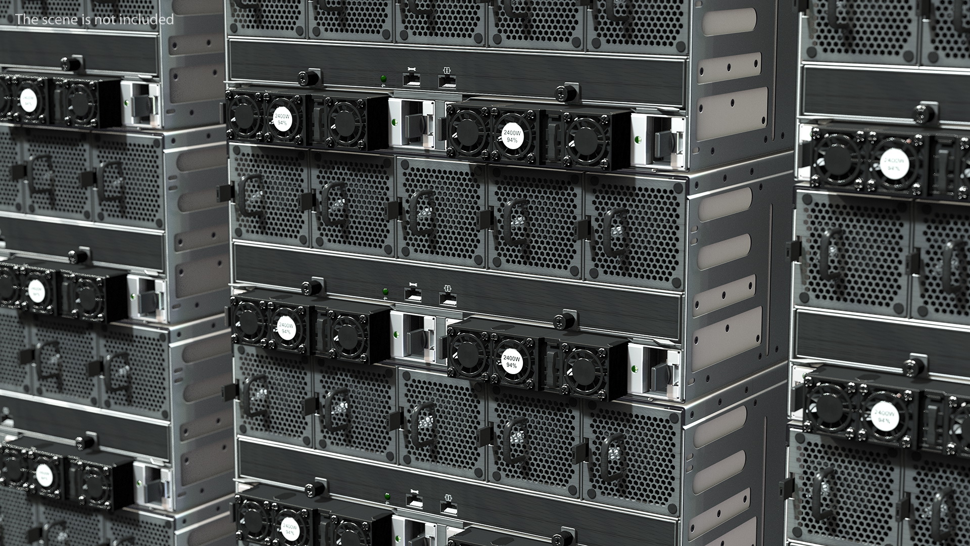 3D HPE Cloudline CL5200 Server with SATA HDD Rigged model