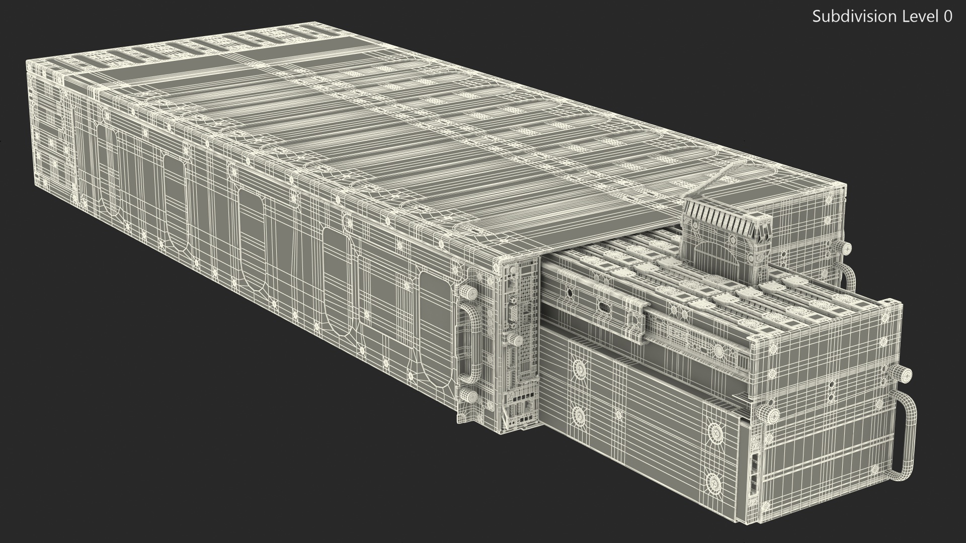 3D HPE Cloudline CL5200 Server with SATA HDD Rigged model