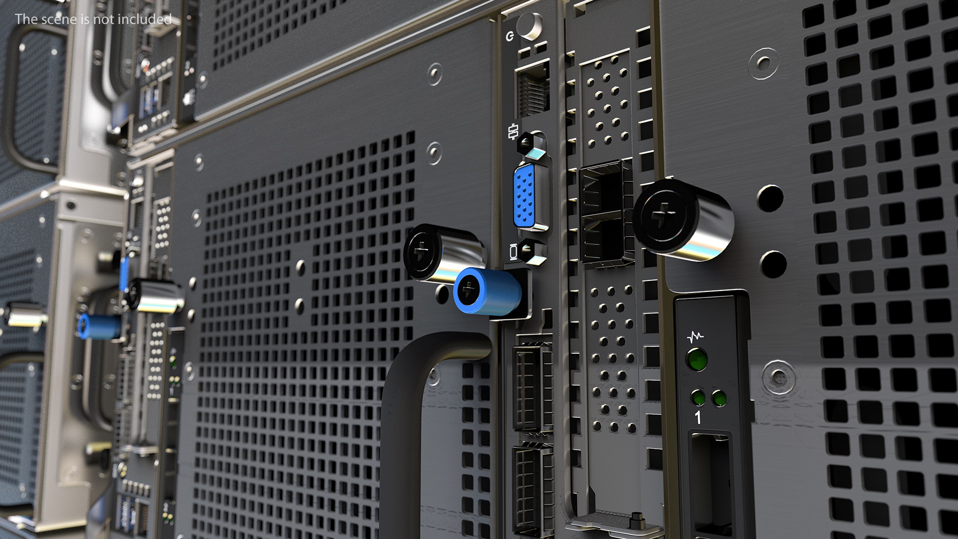 3D HPE Cloudline CL5200 Server with SATA HDD Rigged model