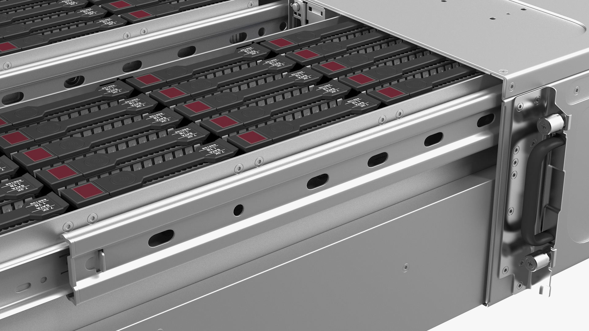 3D HPE Cloudline CL5200 Server with SATA HDD Rigged model