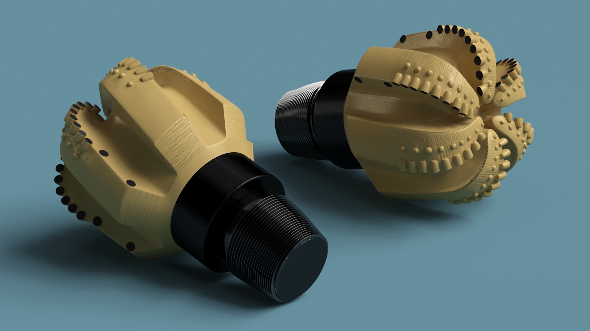 3D model Drilling Rig Bit PDC Gold