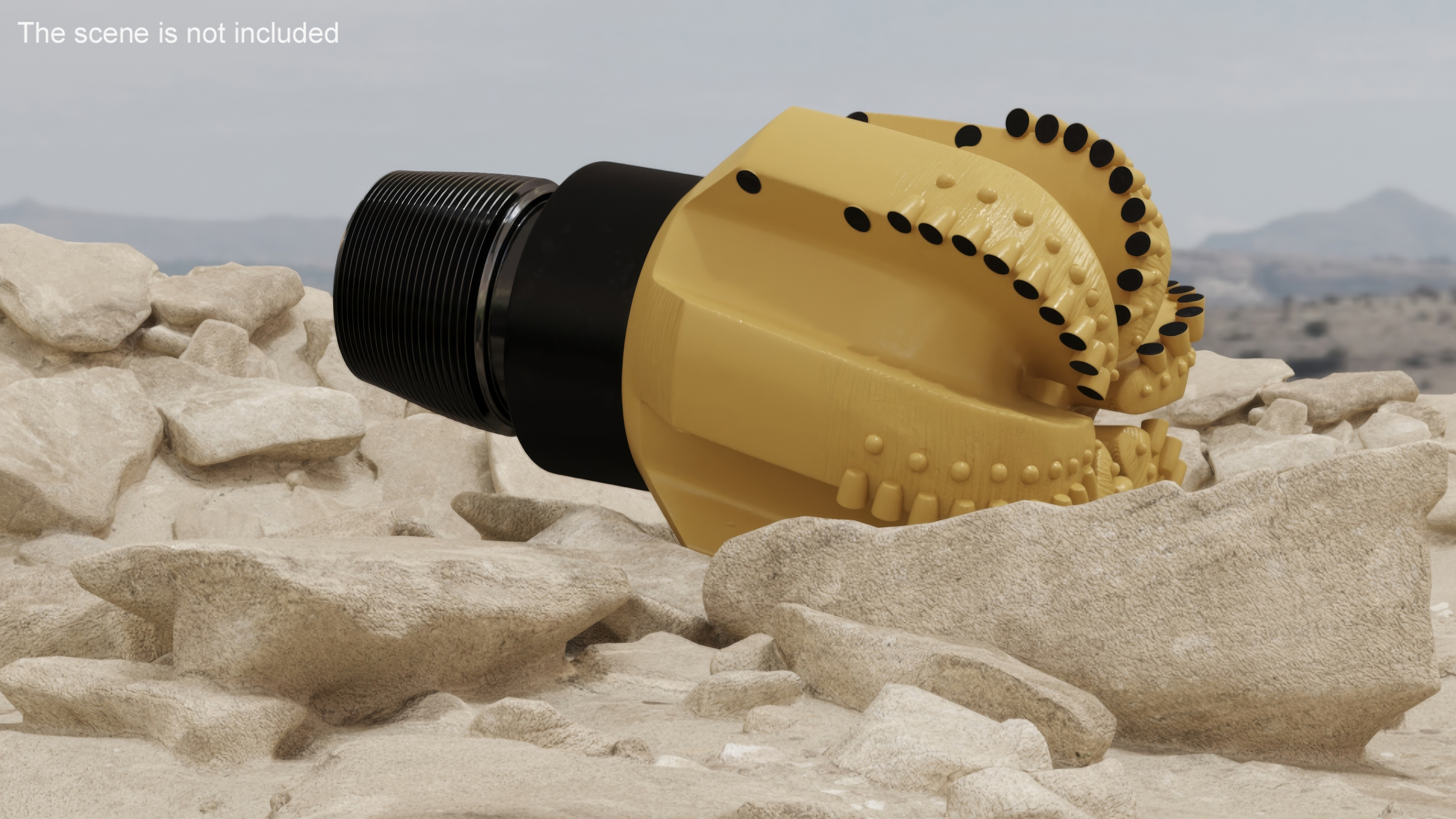 3D model Drilling Rig Bit PDC Gold
