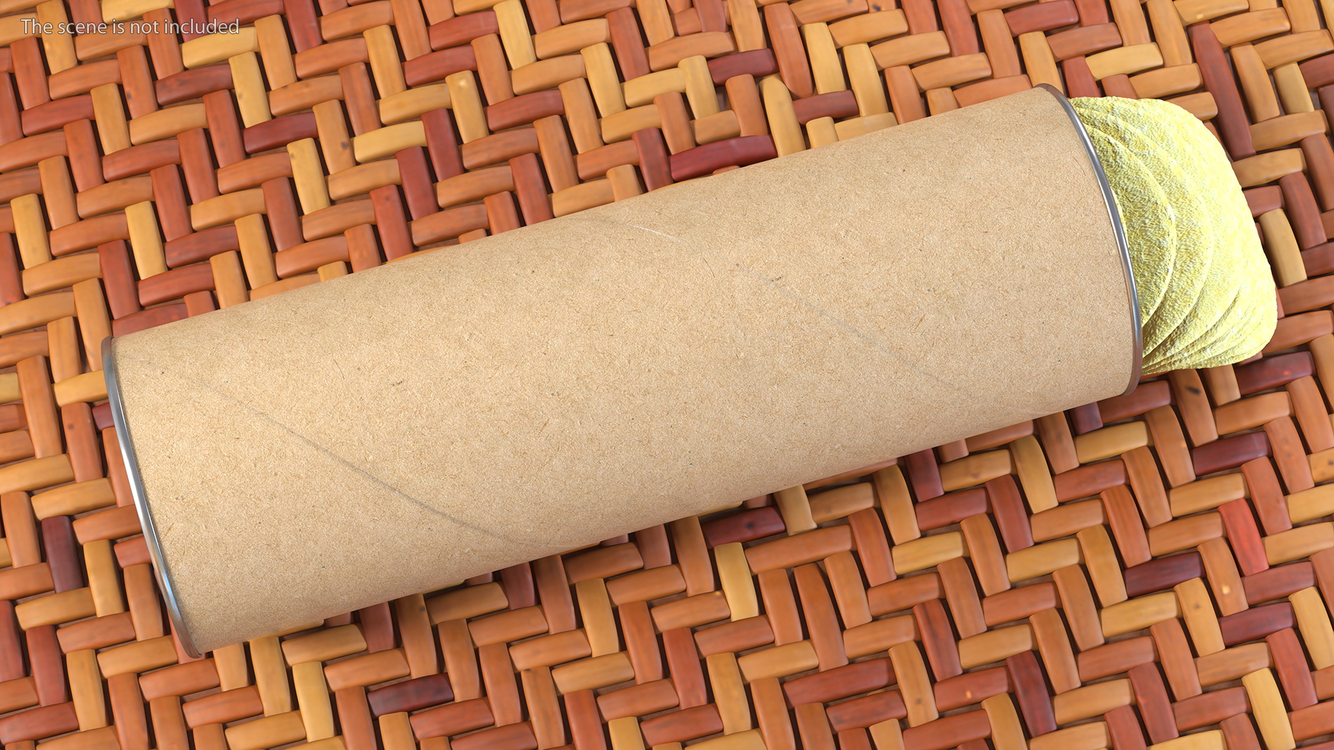 3D Open Paper Tube of Potato Chips