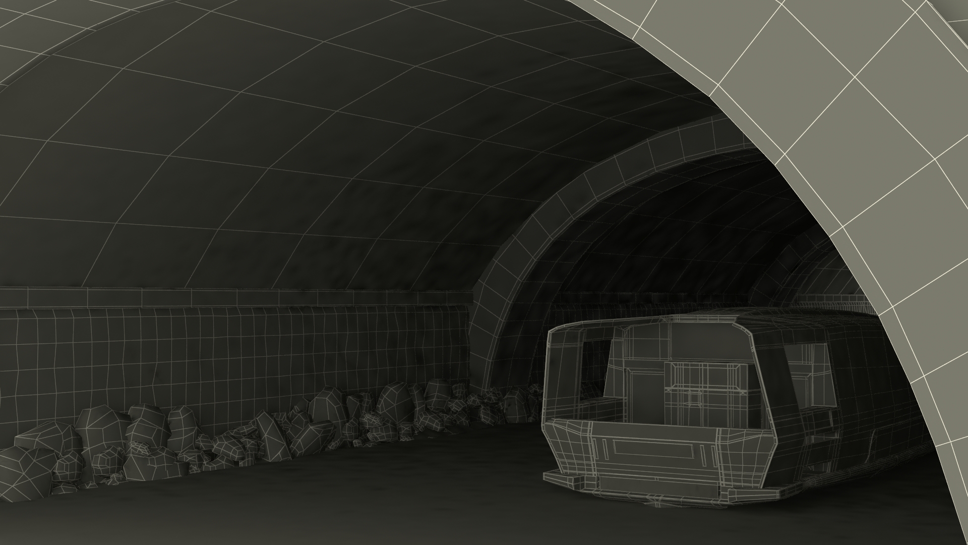 3D River Tunnel with River Tram model