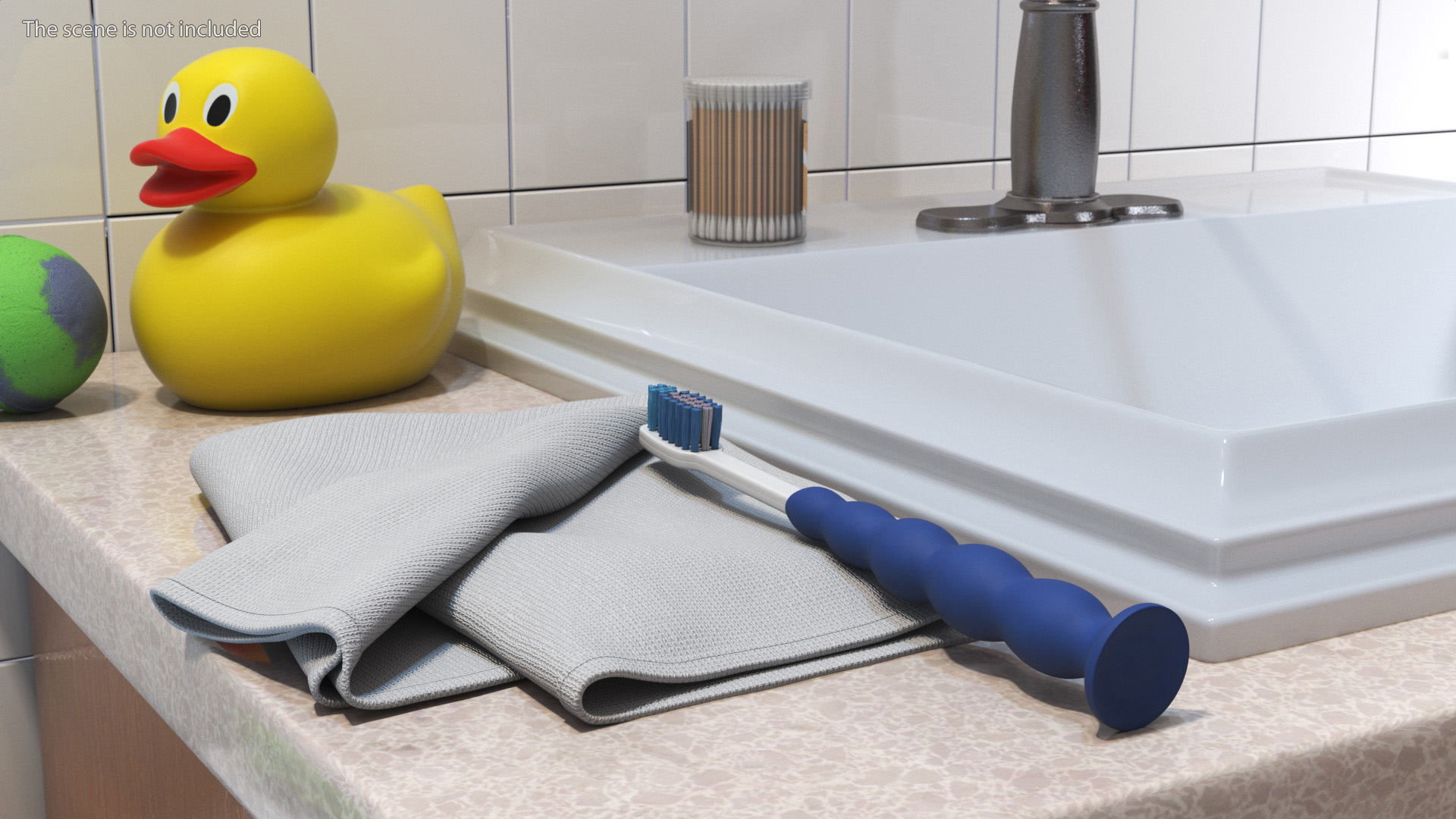 3D model Toothbrush and Towel