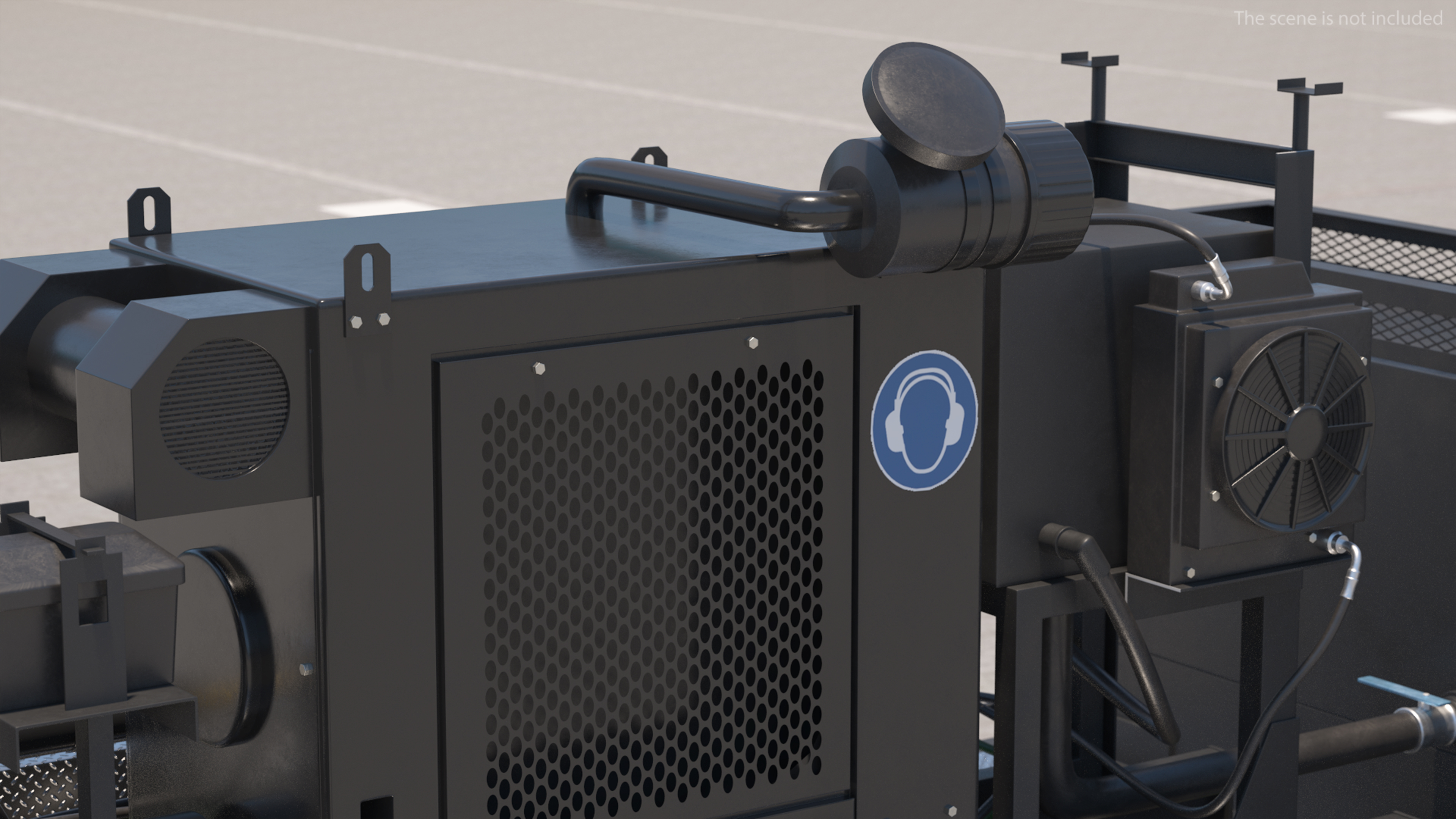 3D Working Mobile Drilling Rig on Truck