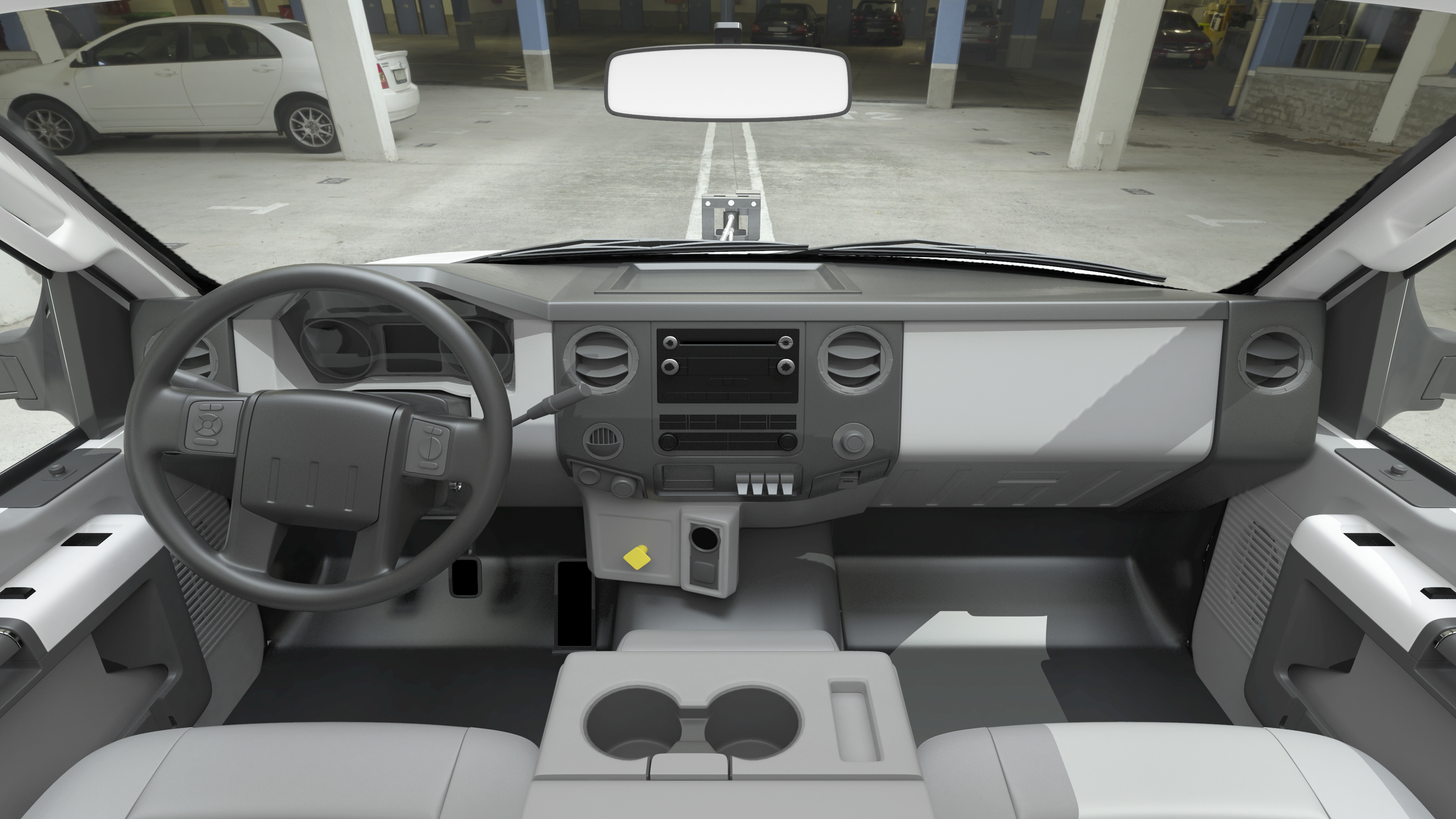 3D Working Mobile Drilling Rig on Truck