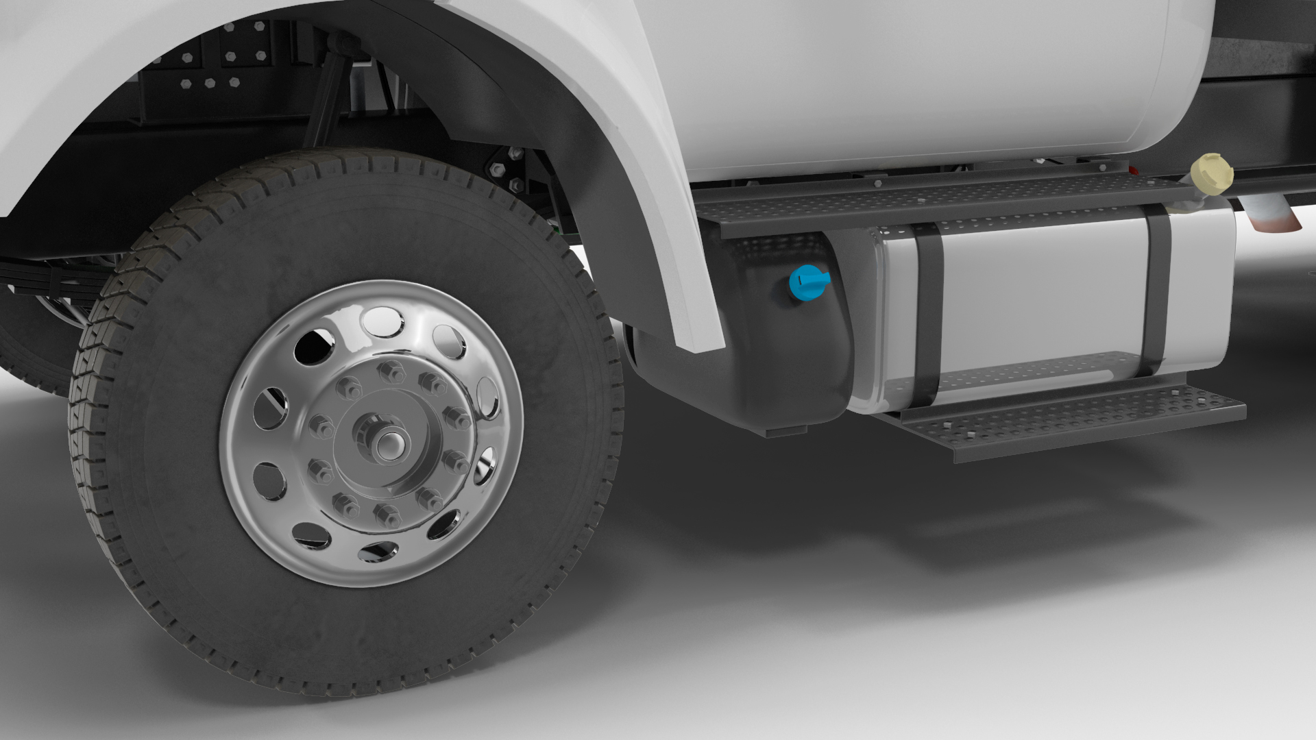 3D Working Mobile Drilling Rig on Truck
