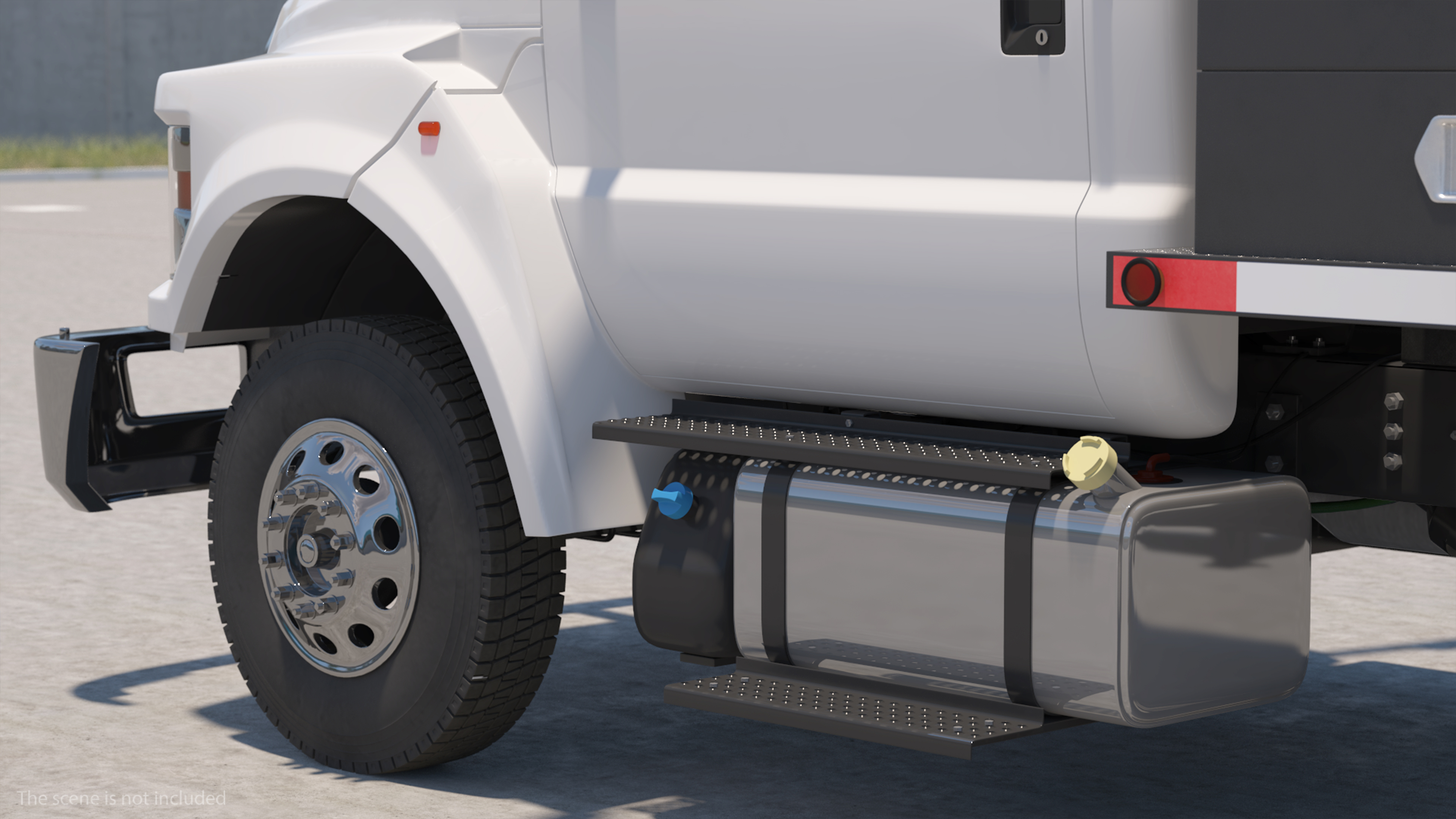 3D Working Mobile Drilling Rig on Truck