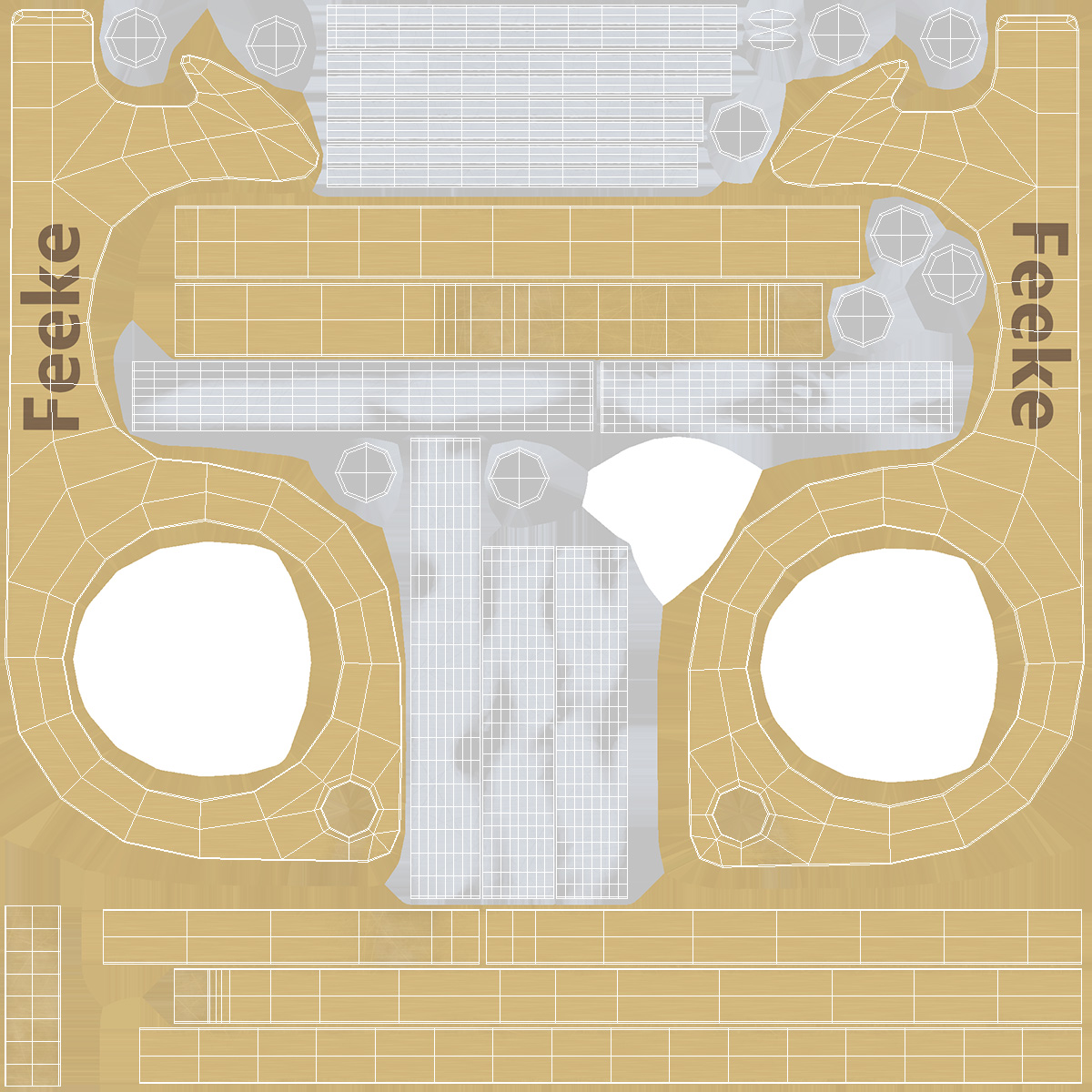 Feeke No Touch Tool Gold 3D model