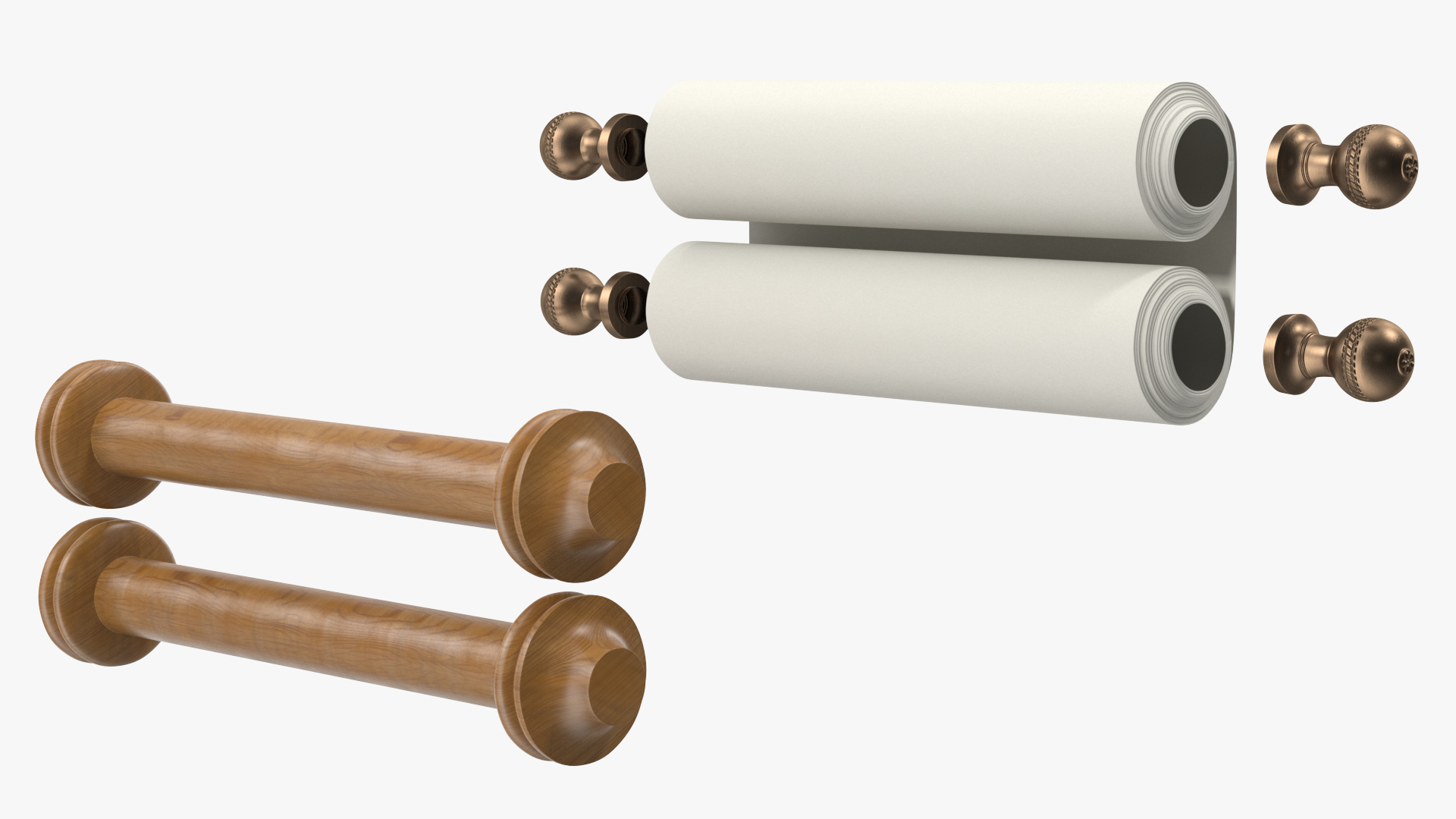 Rolled Up Paper Scroll 3D