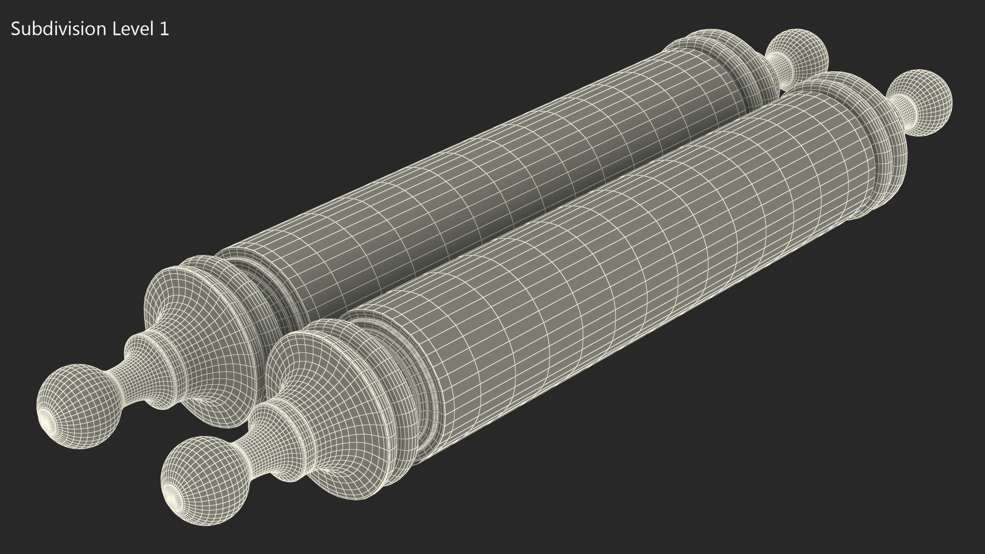 Rolled Up Paper Scroll 3D