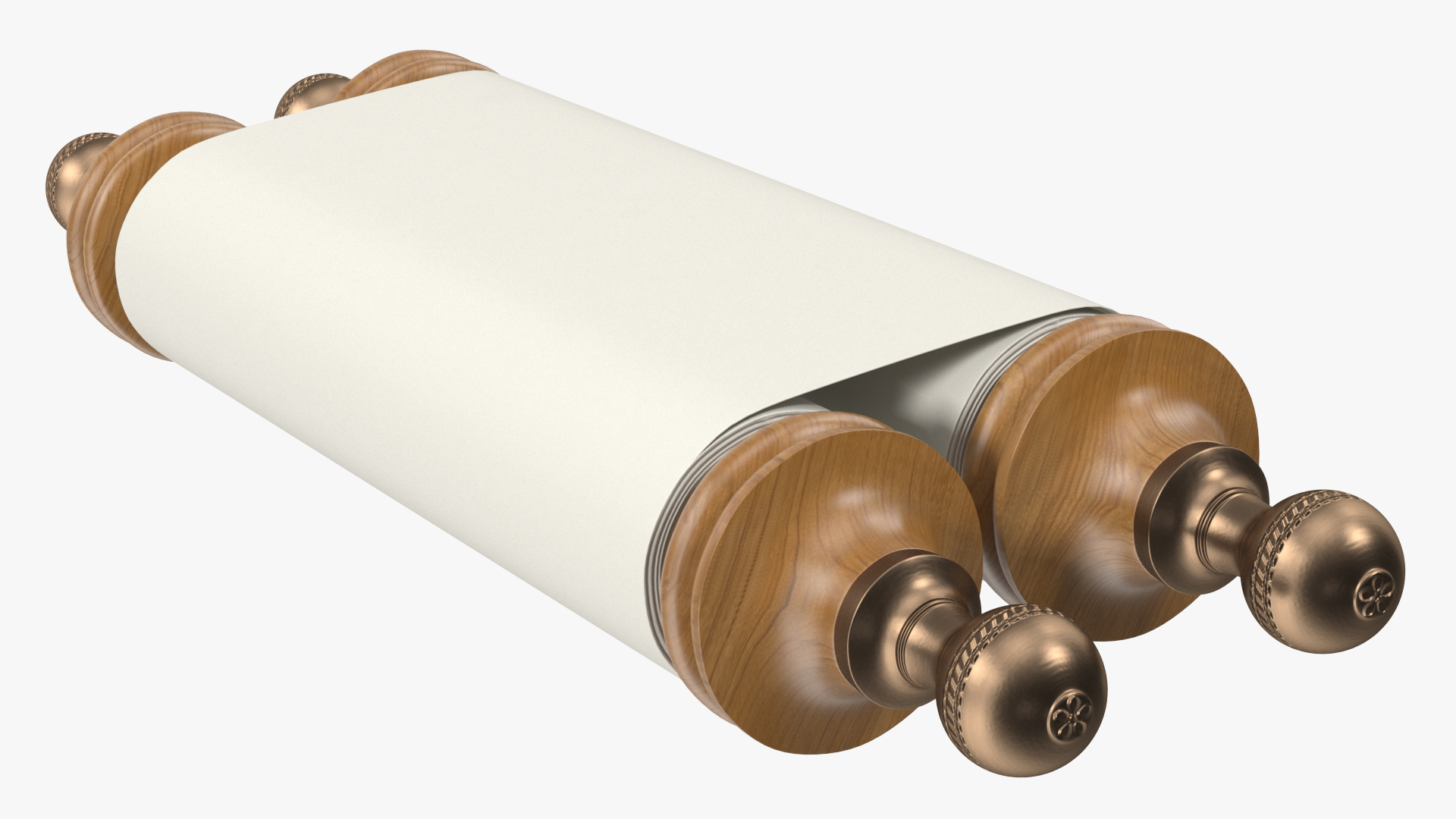 Rolled Up Paper Scroll 3D