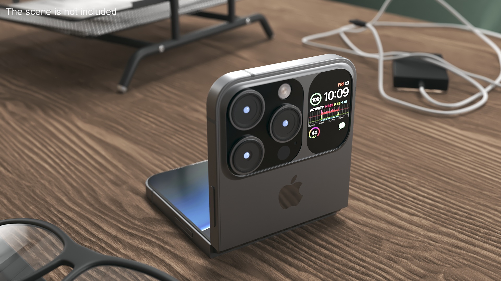 3D iPhone Flip Bent Midnight Black