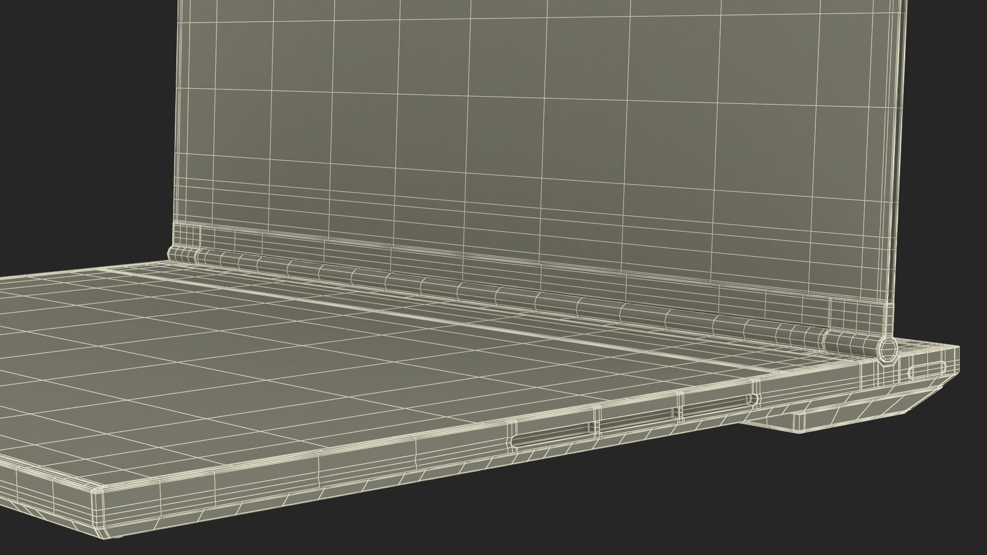 3D model Modern Laptop with a Transparent Display