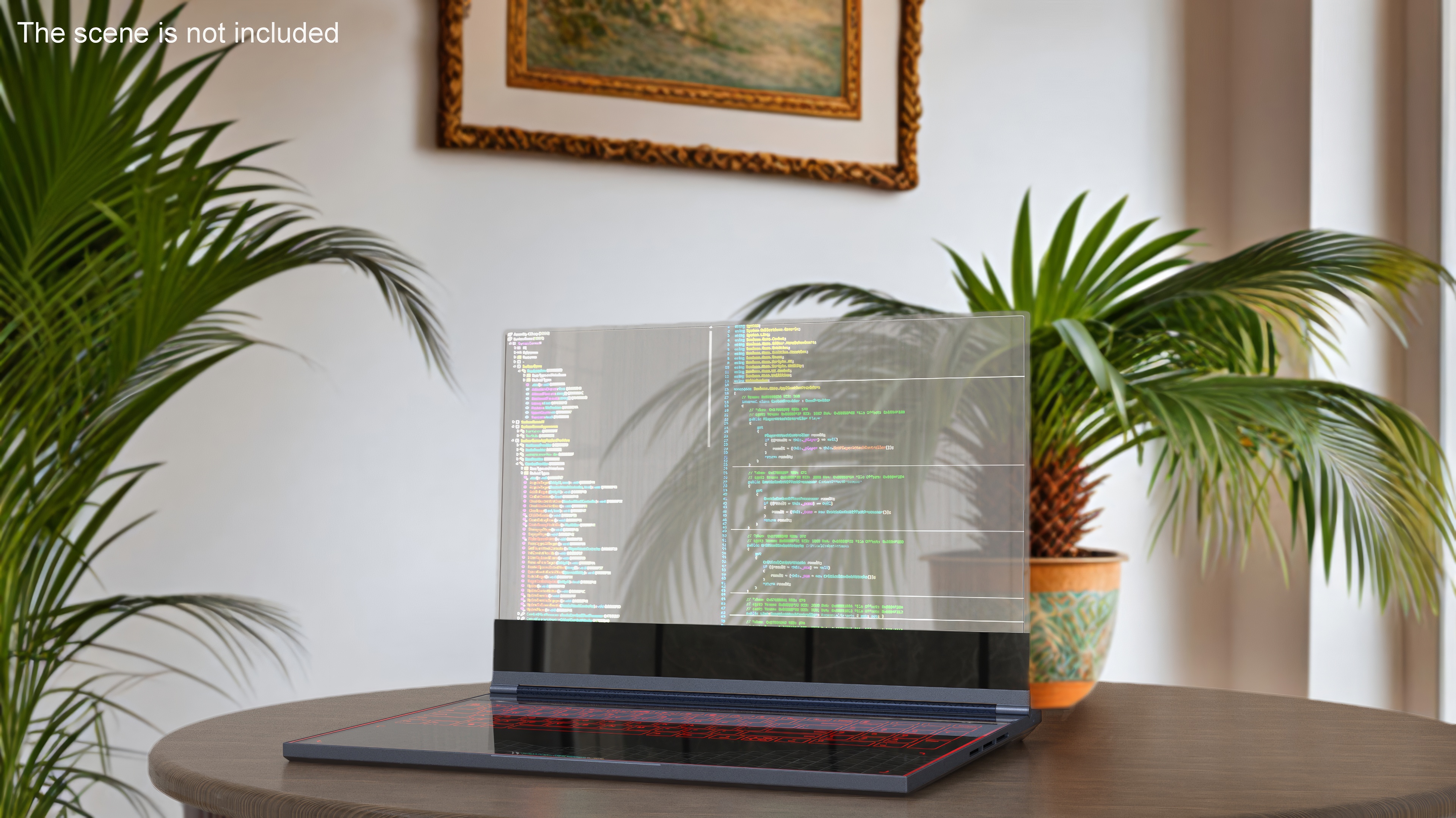 3D model Modern Laptop with a Transparent Display