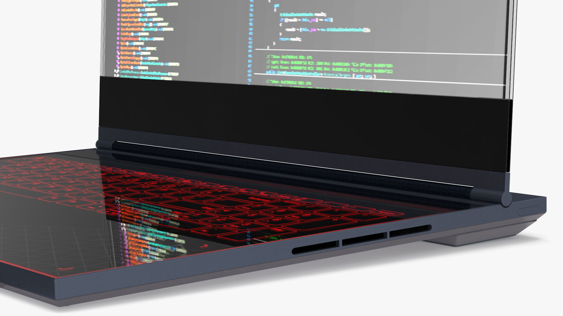 3D model Modern Laptop with a Transparent Display