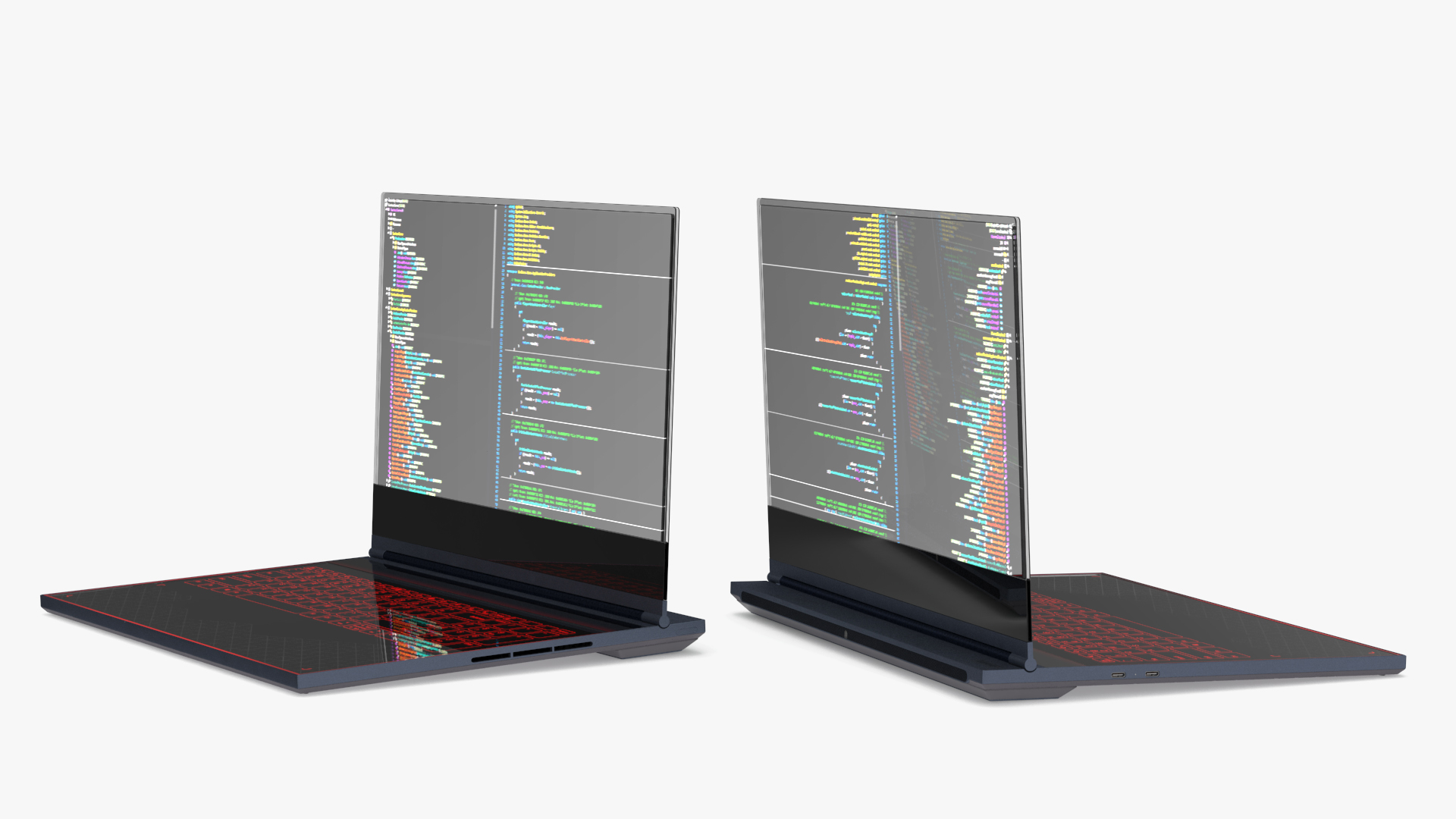 3D model Modern Laptop with a Transparent Display