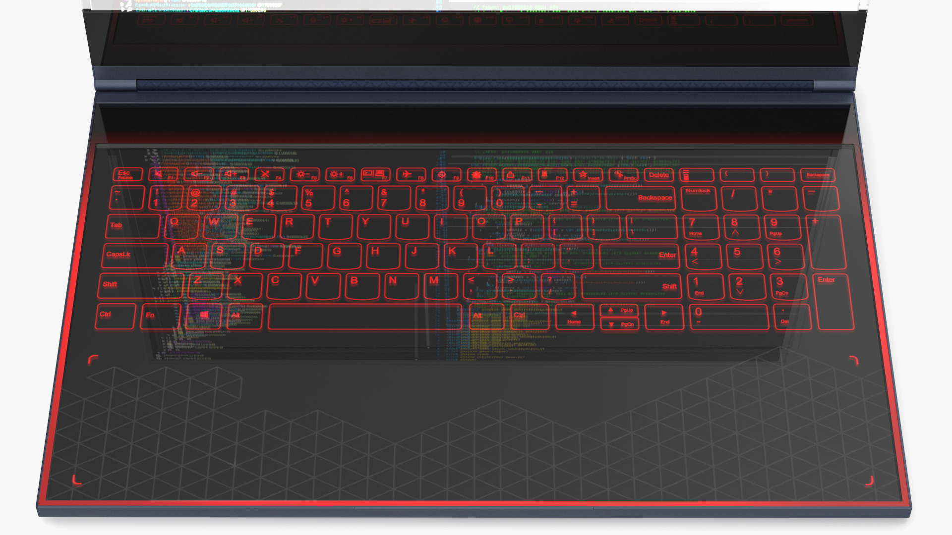 3D model Modern Laptop with a Transparent Display