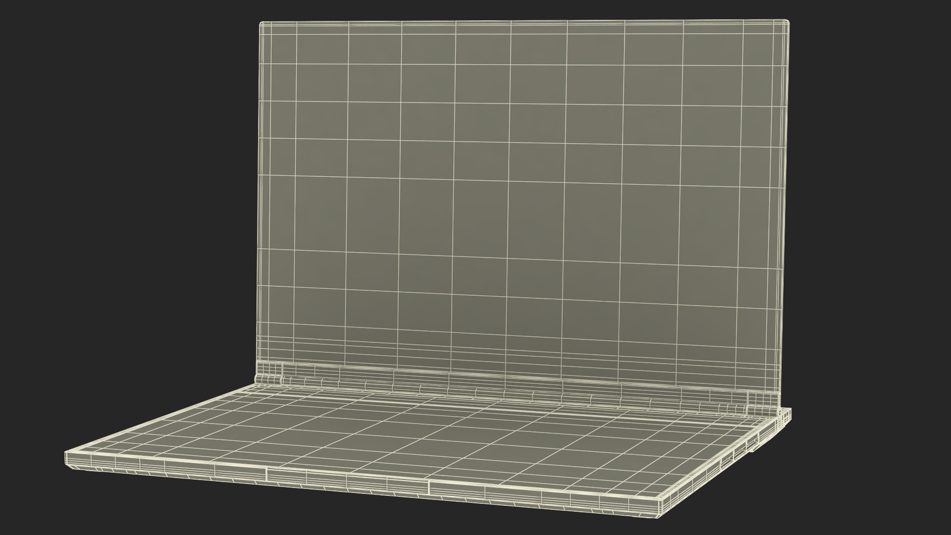 3D model Modern Laptop with a Transparent Display