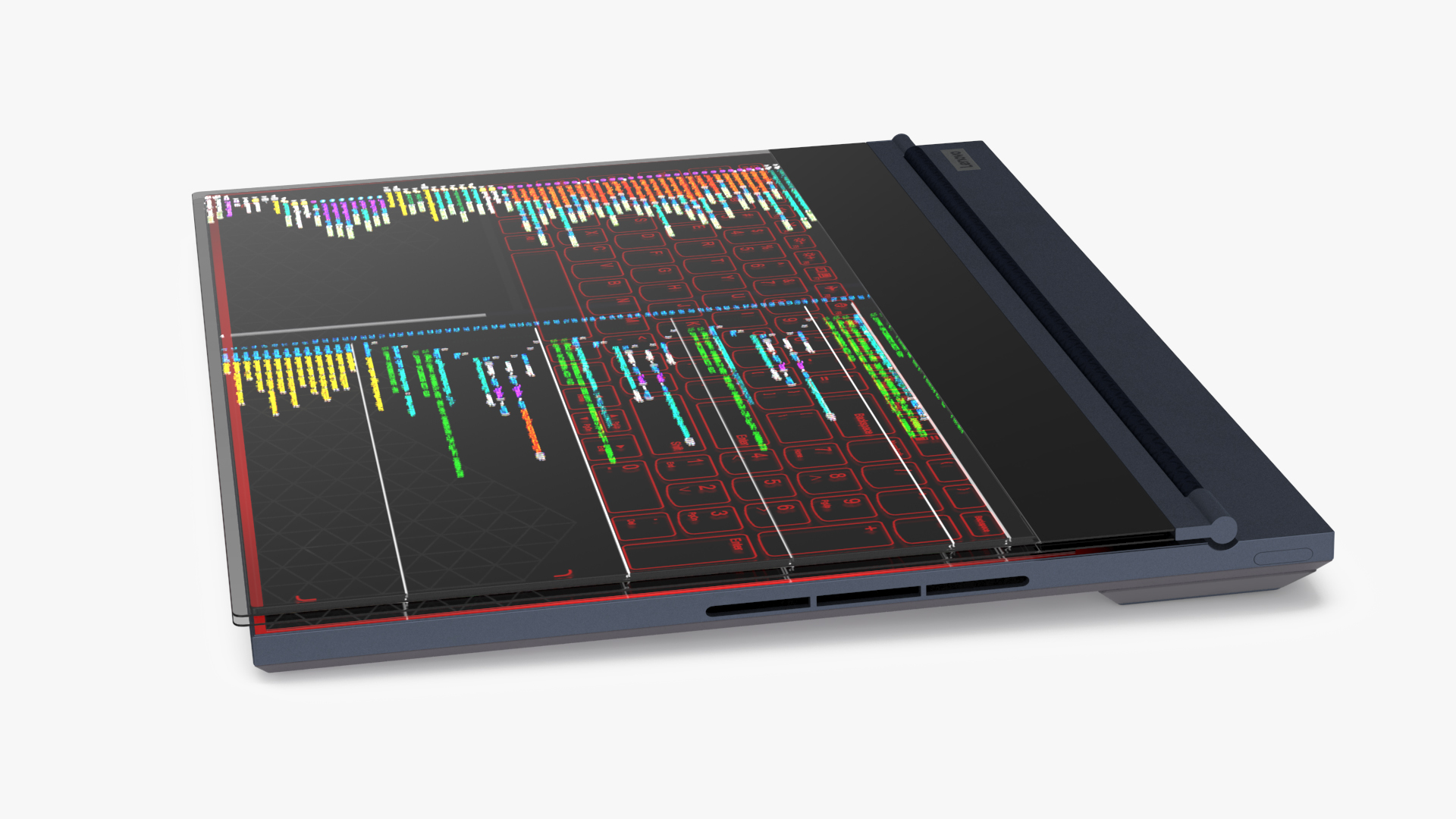 3D model Modern Laptop with a Transparent Display