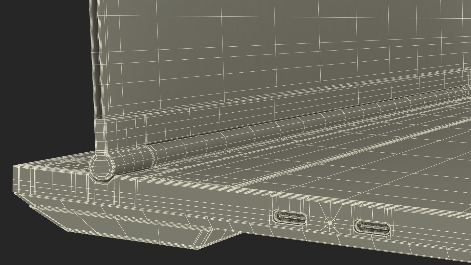 3D model Modern Laptop with a Transparent Display