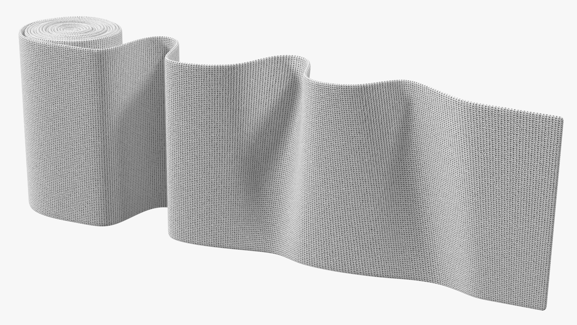 3D model Unfolded Elastic Bandage White