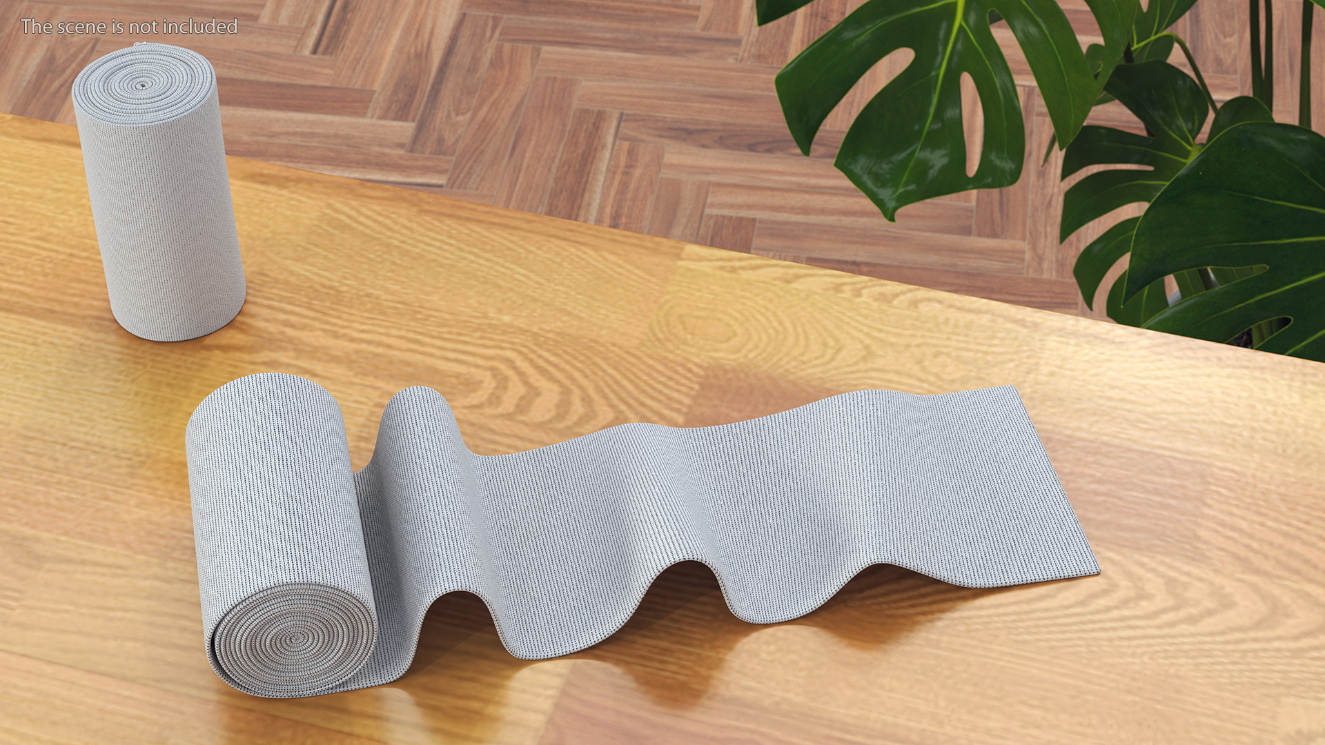 3D model Unfolded Elastic Bandage White