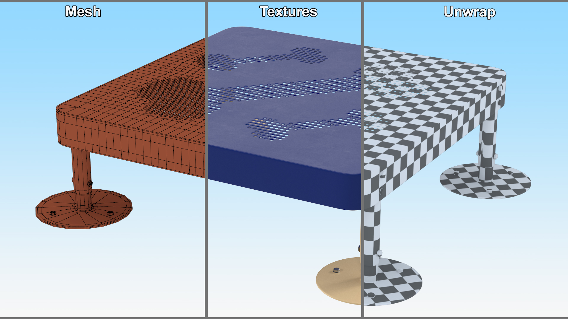 Dog Park Set Blue 3D
