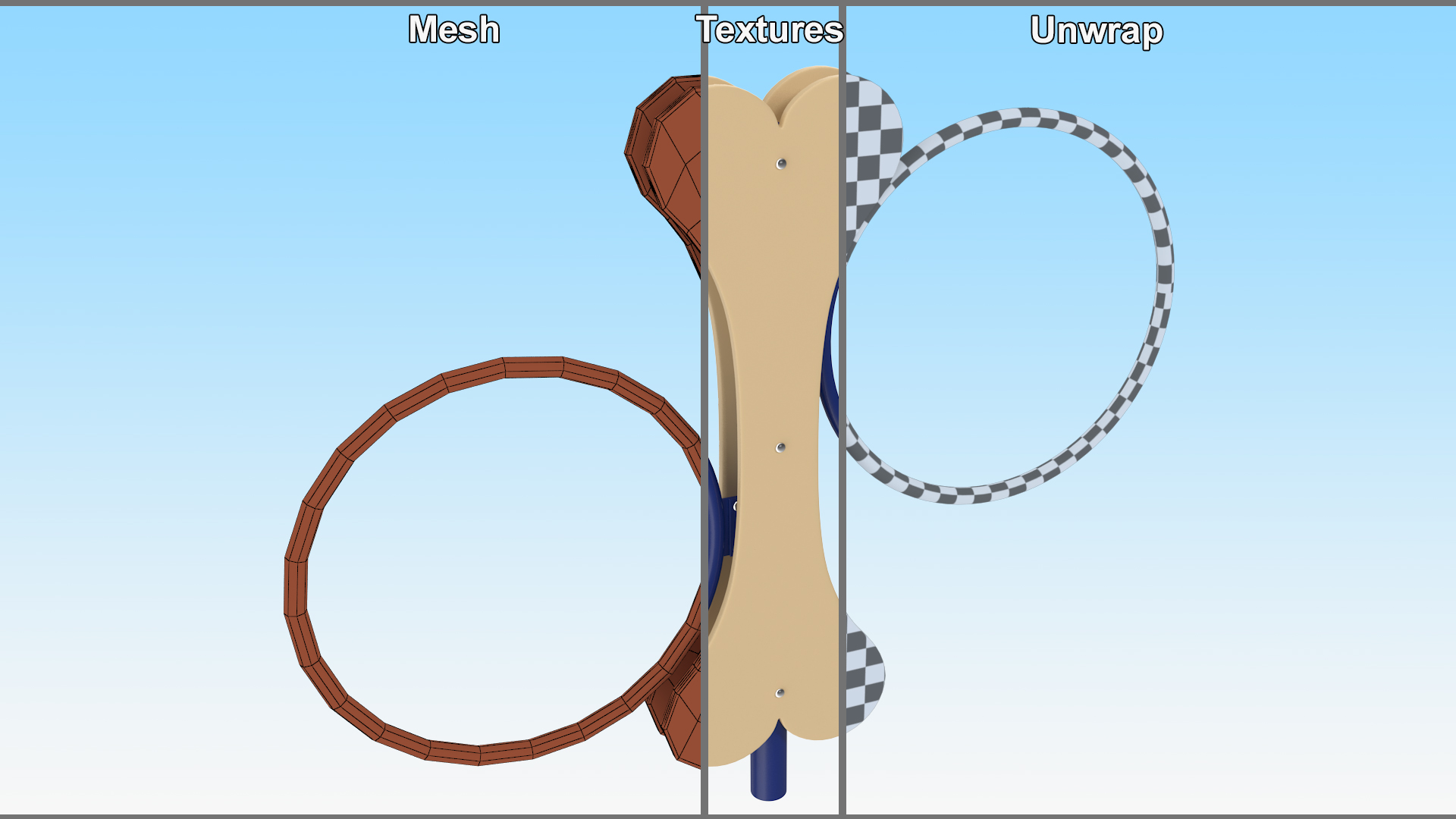 Dog Park Set Blue 3D