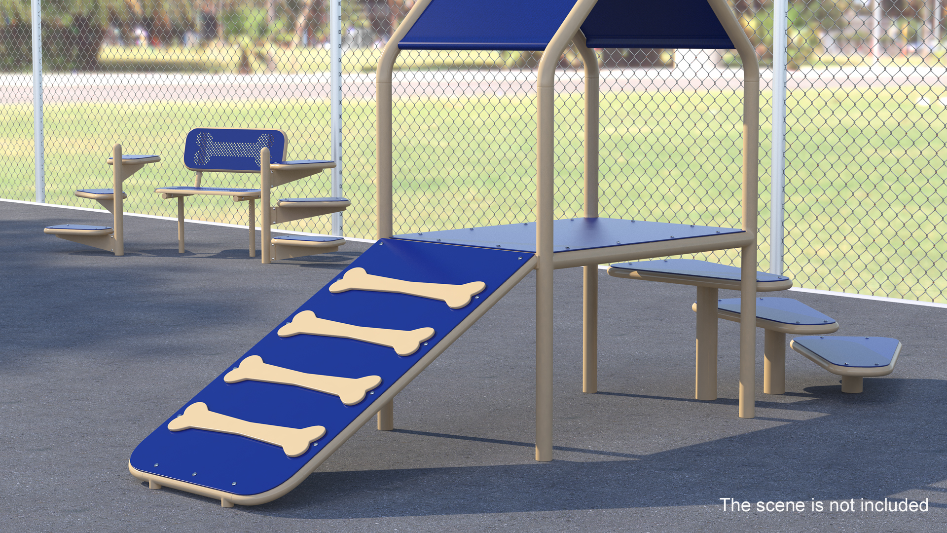 Dog Park Set Blue 3D