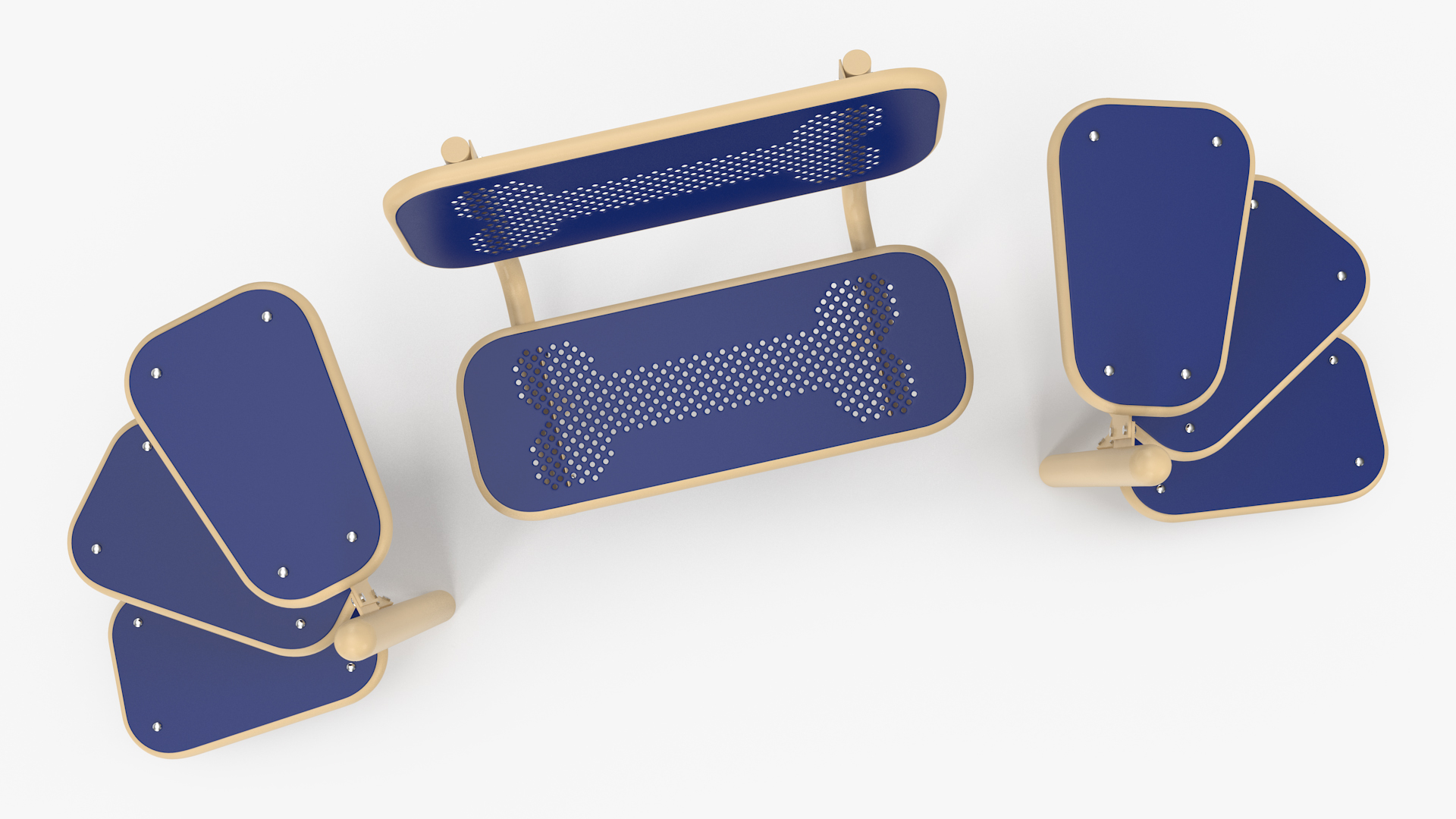 Dog Park Set Blue 3D