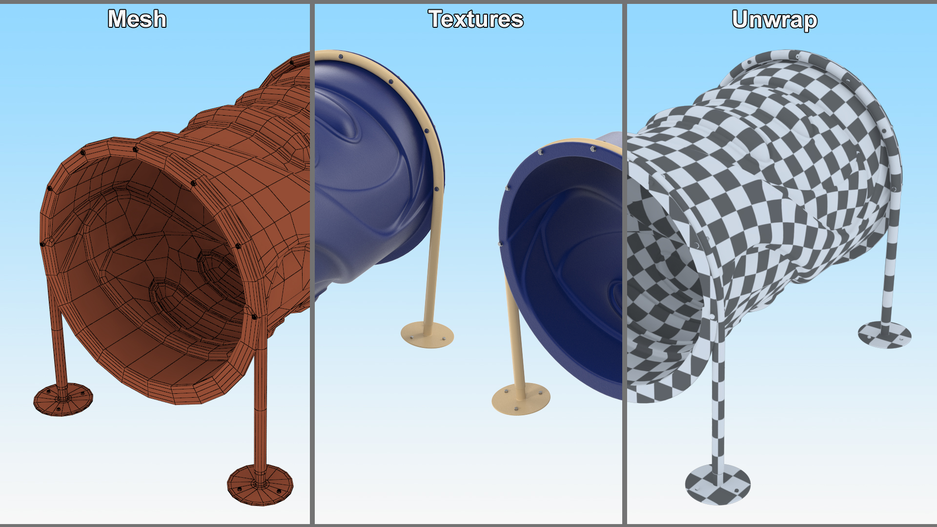 Dog Park Set Blue 3D