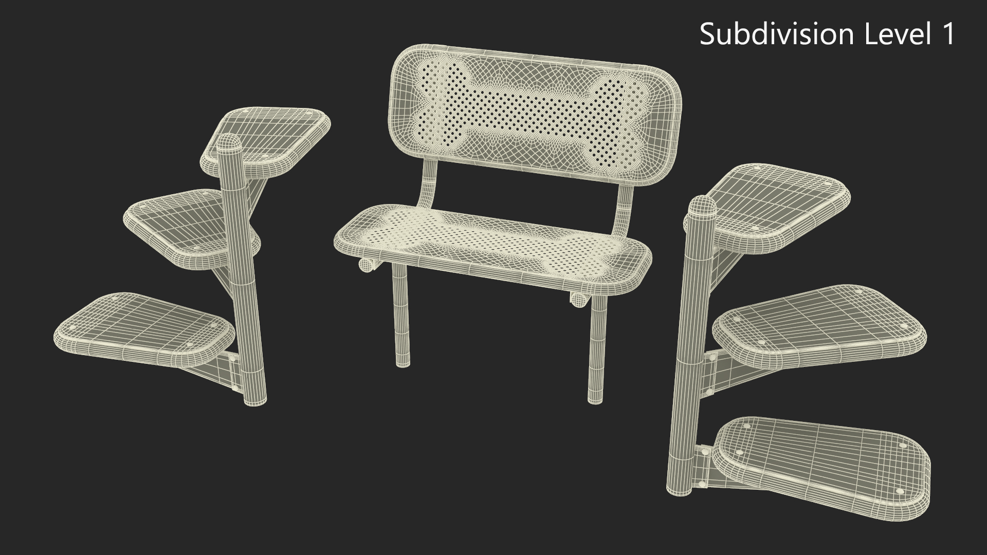 Dog Park Set Blue 3D