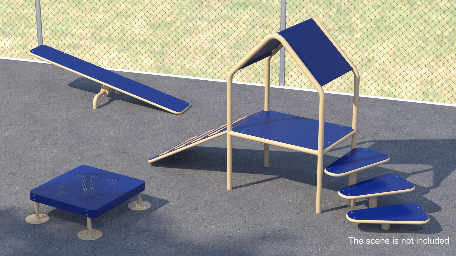 Dog Park Set Blue 3D